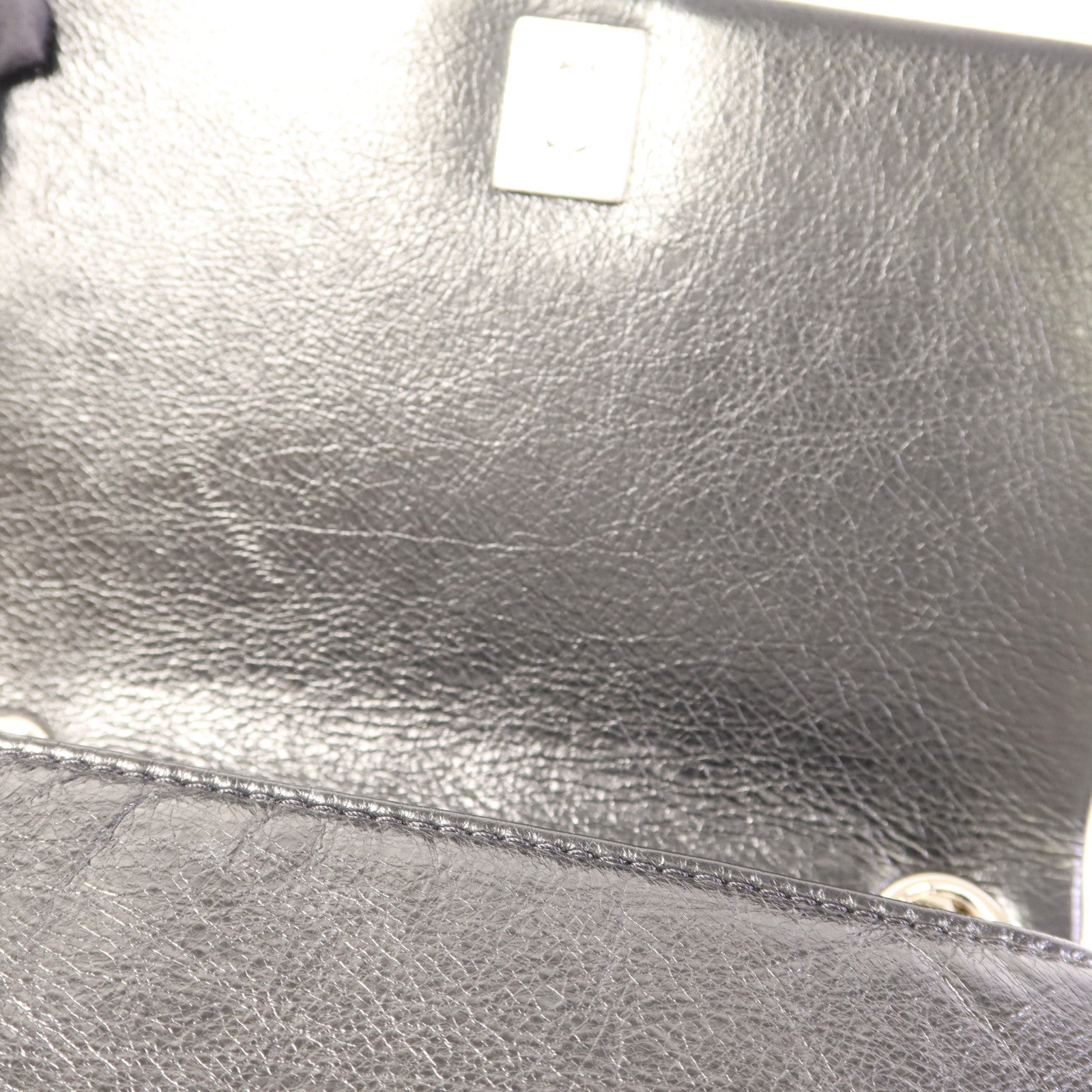 CHANEL 牛皮皮革Chain Shoulder銀扣鏈帶肩背袋