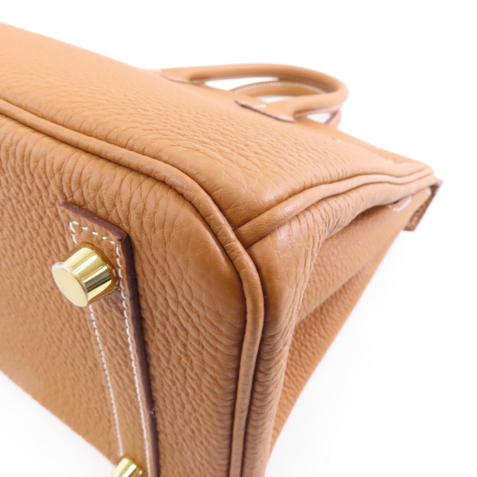 HERMES 【激減優惠】Togo皮革Birkin25金扣手挽袋Gold/棕色