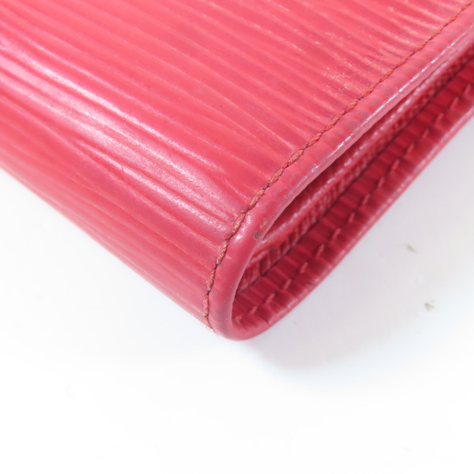 LOUIS VUITTON 【激減優惠】皮革Wallet銀扣錢包紅色