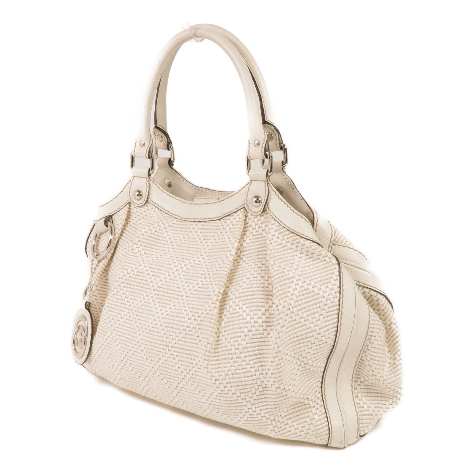 GUCCI 牛皮皮革Sukey Handbag銀扣手挽袋