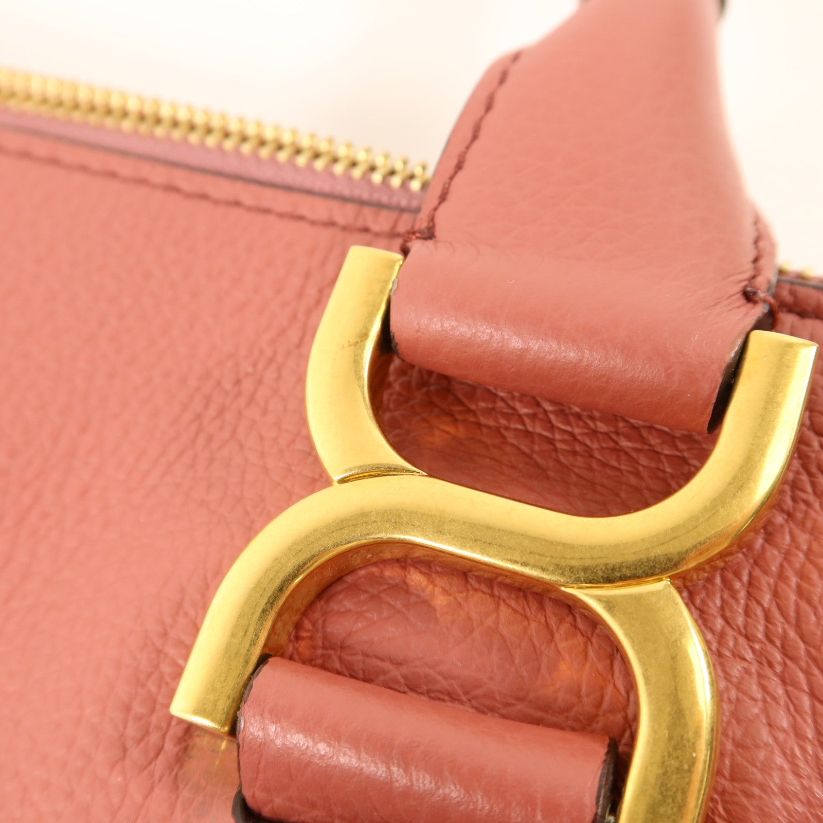 Chloe 牛皮皮革2 Way Shoulder Bag金扣手挽肩背兩用袋