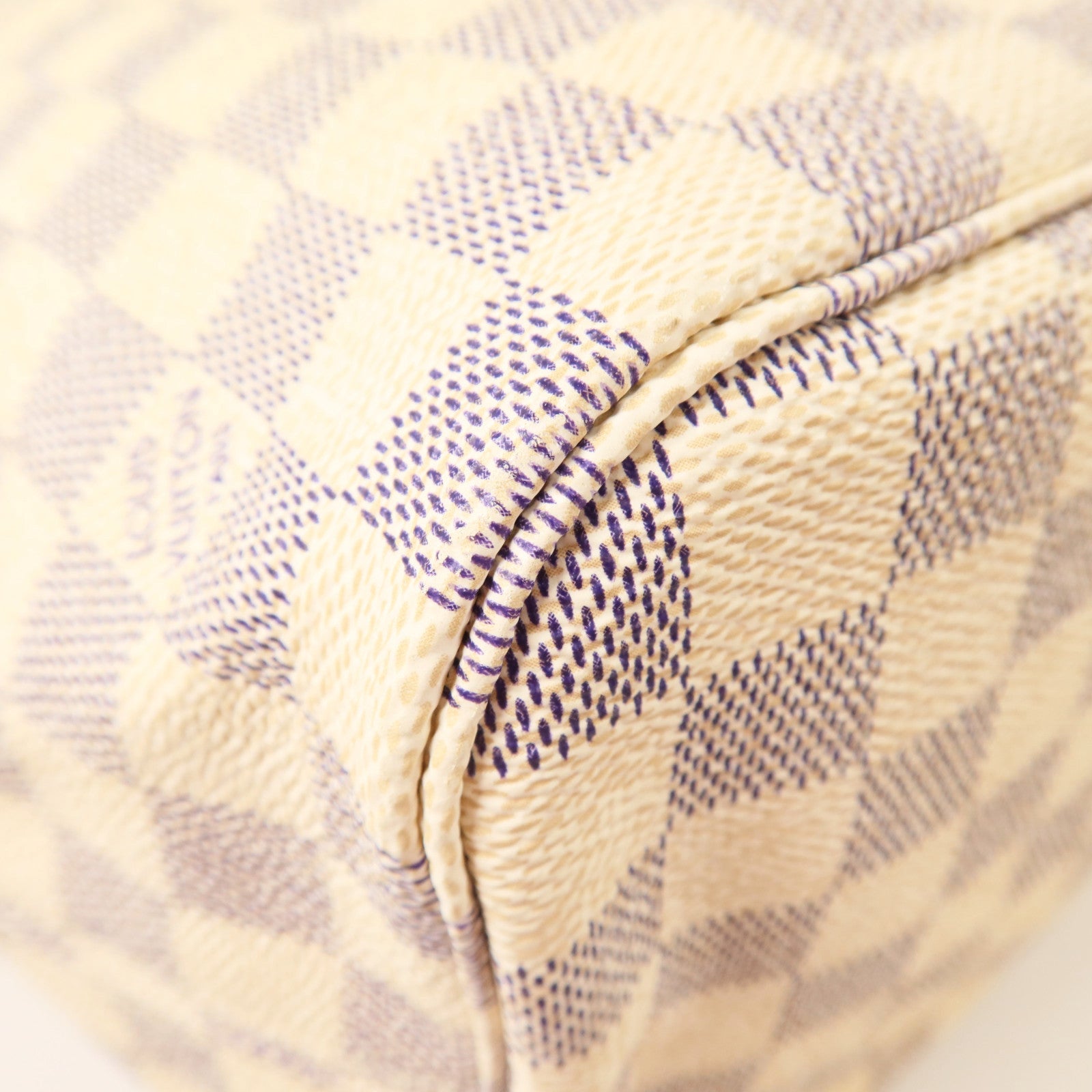 LOUIS VUITTON Damier Azur Neverfull MM金扣肩背袋