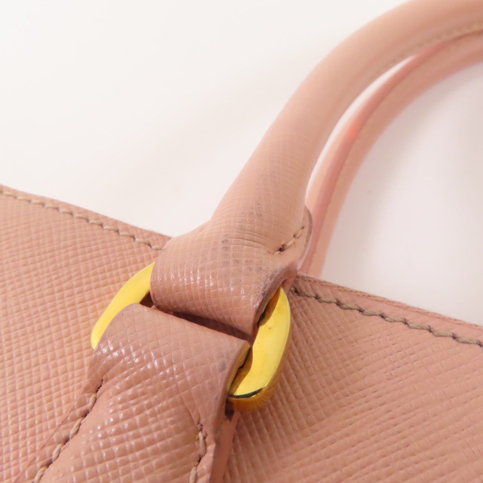 PRADA 牛皮皮革2 way Shoulder金扣手挽肩背兩用袋