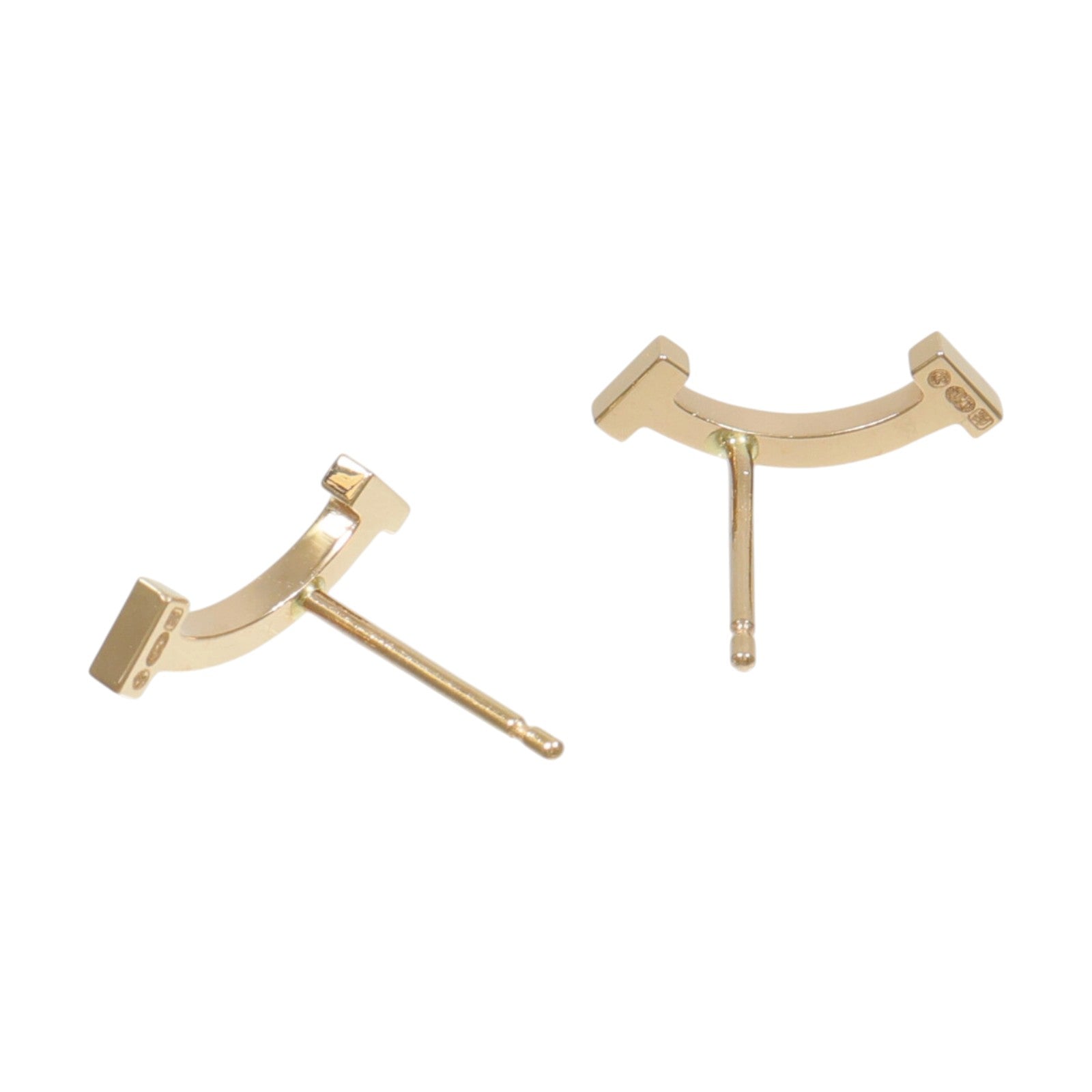 TIFFANY＆CO 18K黃金T Smile Mini Earrings耳環