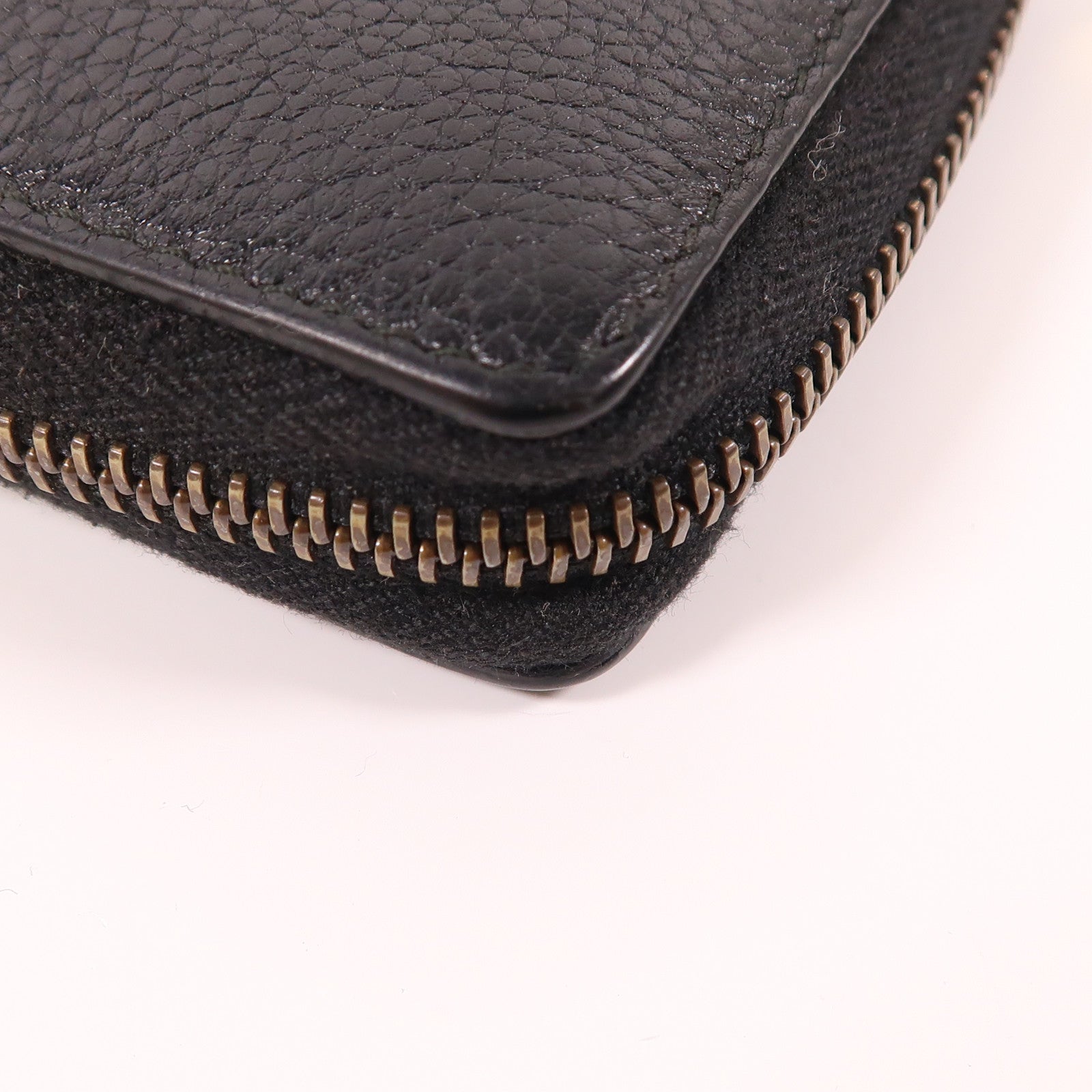 GUCCI GG GHW Long Wallet 496317 Calfskin Leather Black