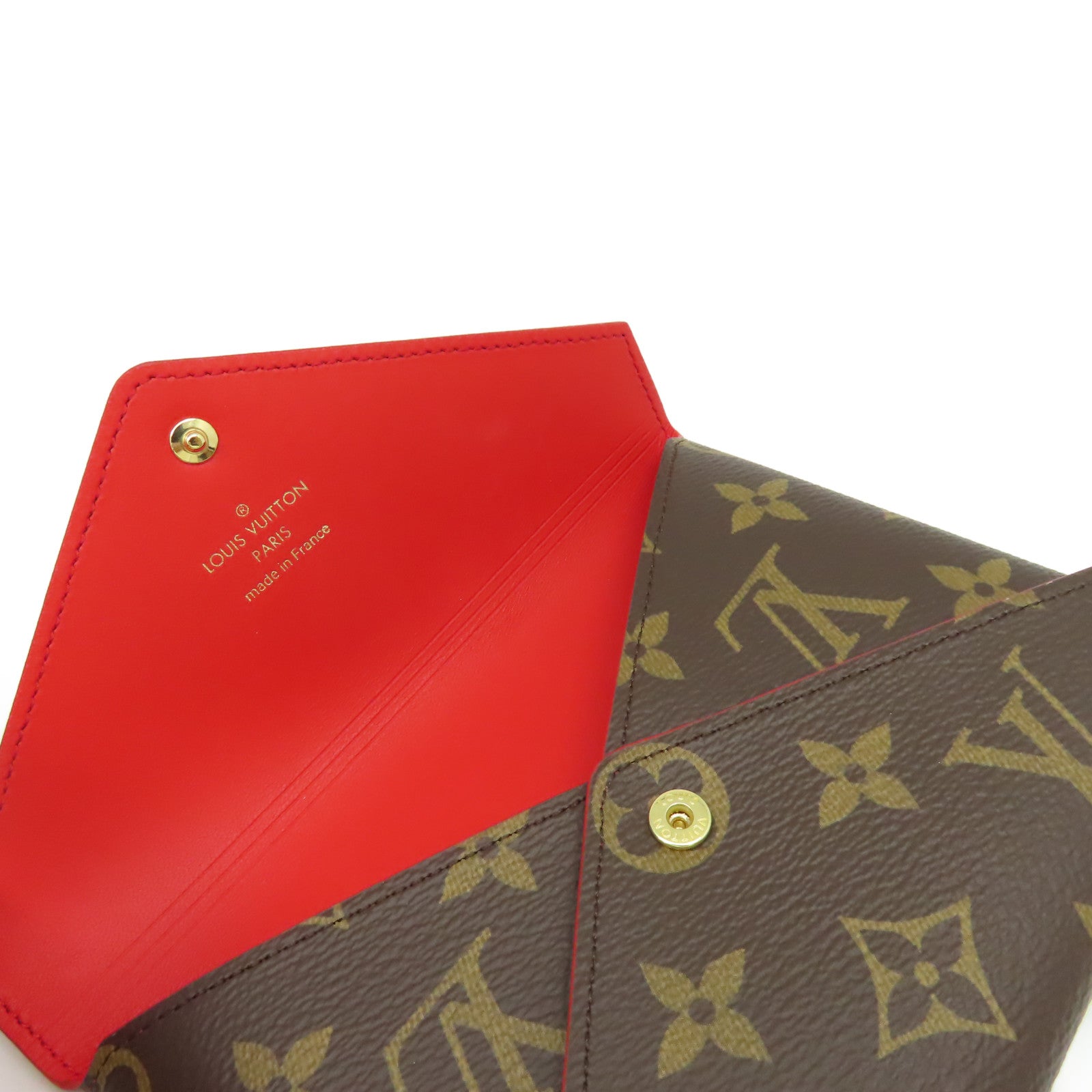 LOUIS VUITTON Monogram Kirigami Pochette金扣手拿包啡色/粉紅色