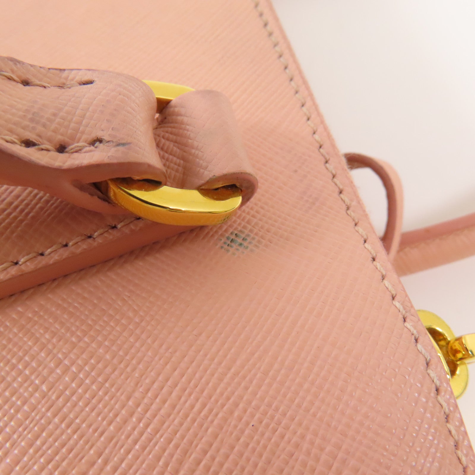 PRADA 牛皮皮革2 way Shoulder金扣手挽肩背兩用袋