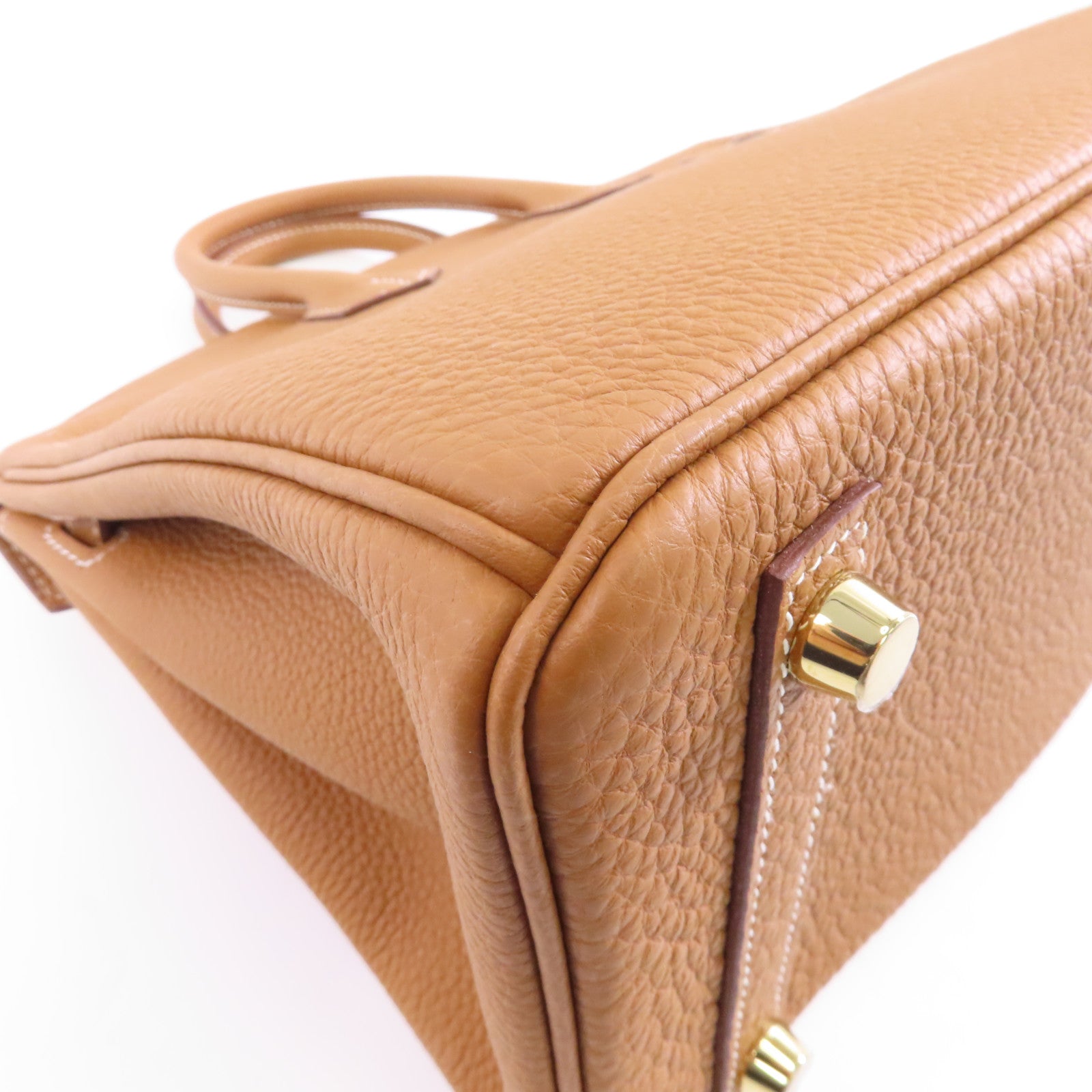 HERMES 【激減優惠】Togo皮革Birkin25金扣手挽袋Gold/棕色