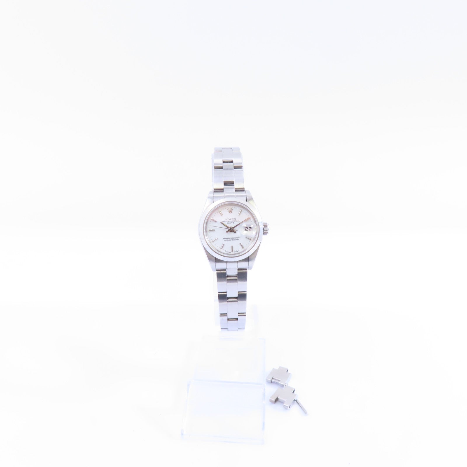 ROLEX Oyster Perpetual Lady Date不鏽鋼手錶自動機芯白色