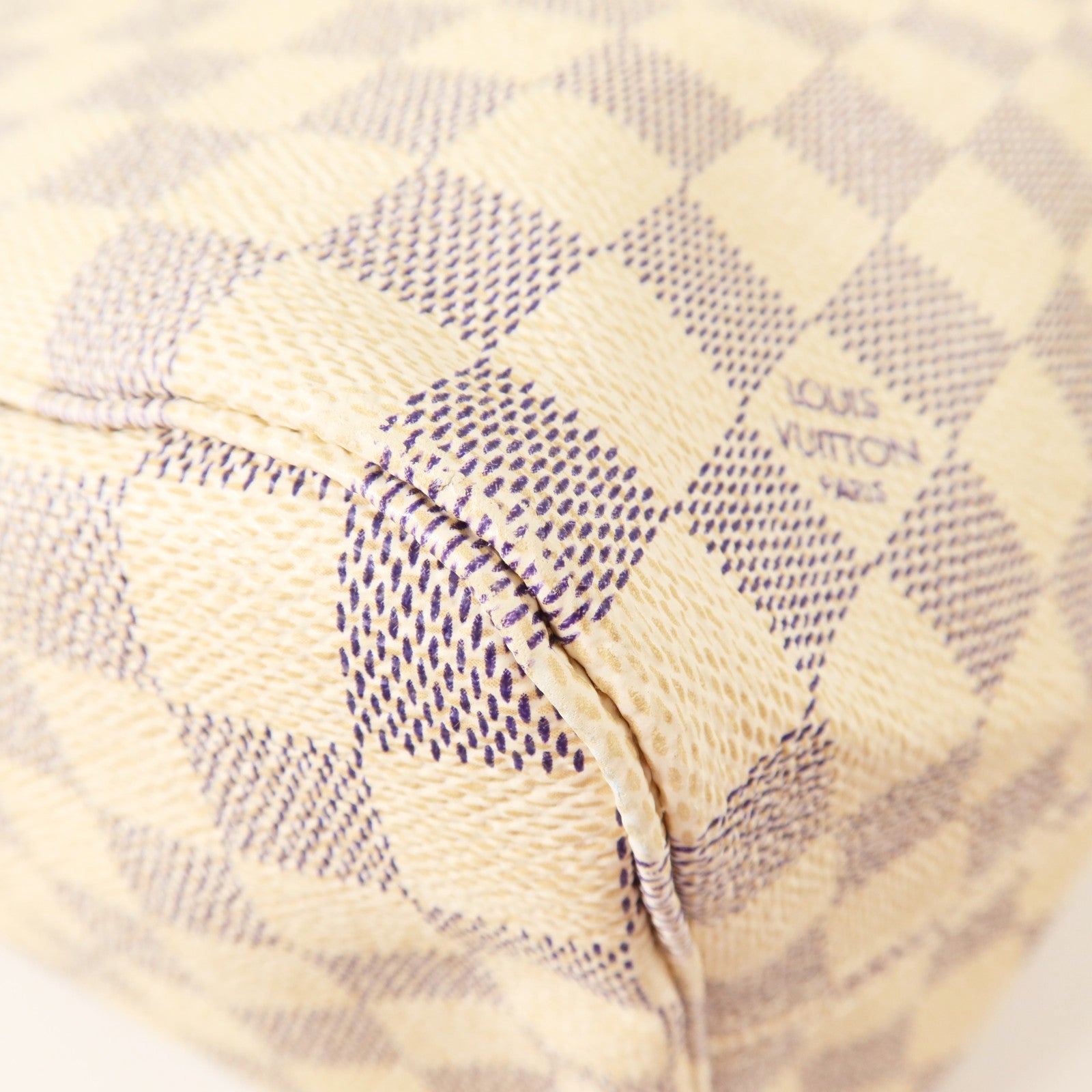 LOUIS VUITTON Damier Azur Neverfull MM金扣肩背袋