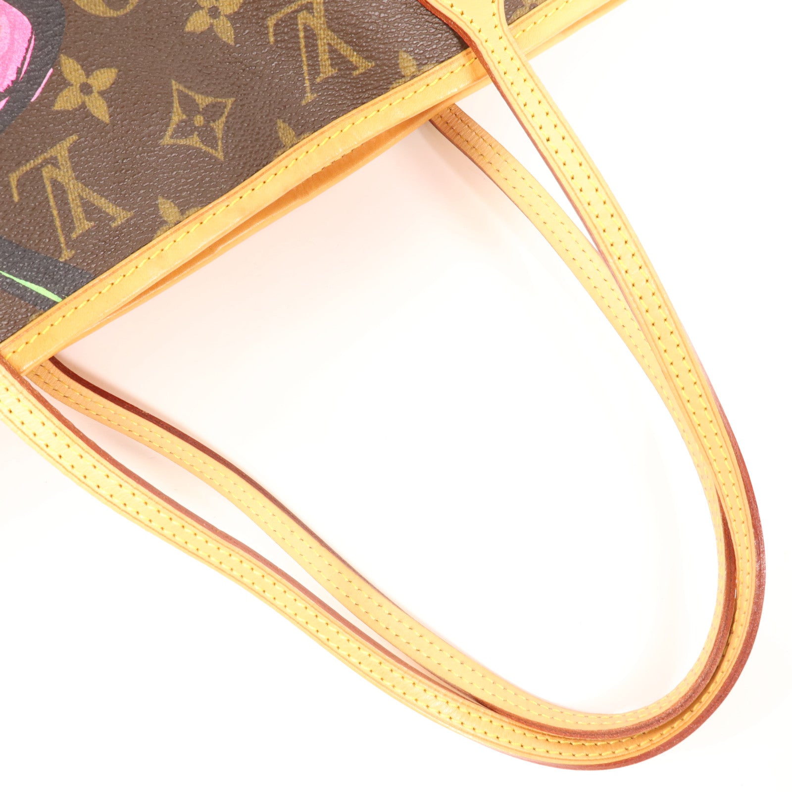 LOUIS VUITTON Monogram Rose Tote Neverfull MM金扣肩背袋