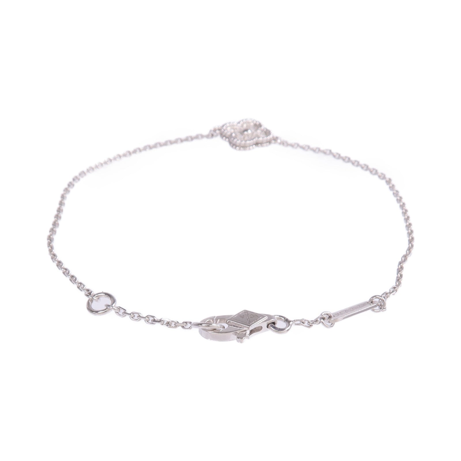 Van Cleef & Arpels 18K白金Sweet Alhambra Diamond Bracelet鑽石手鏈