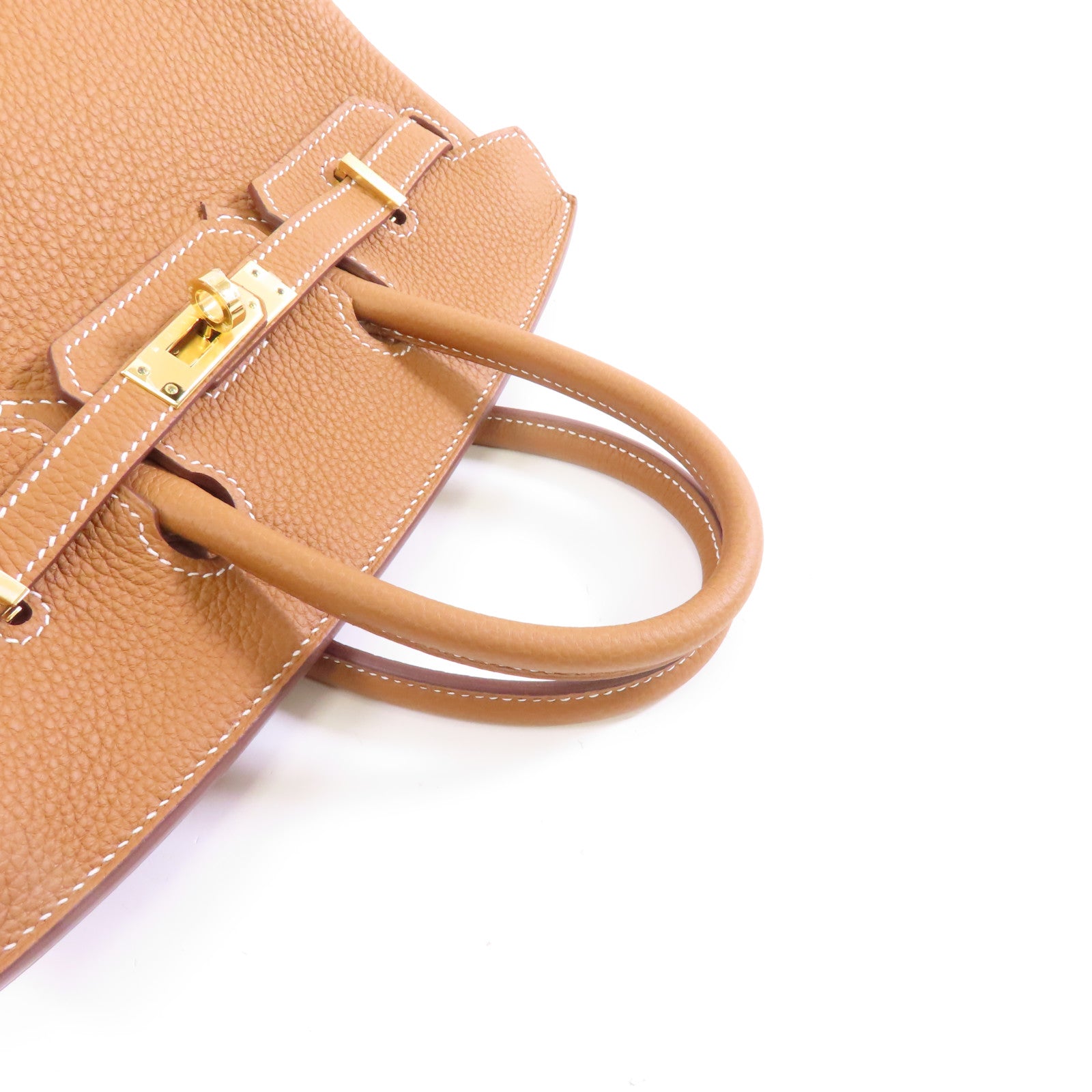 HERMES 【激減優惠】Togo皮革Birkin25金扣手挽袋Gold/棕色