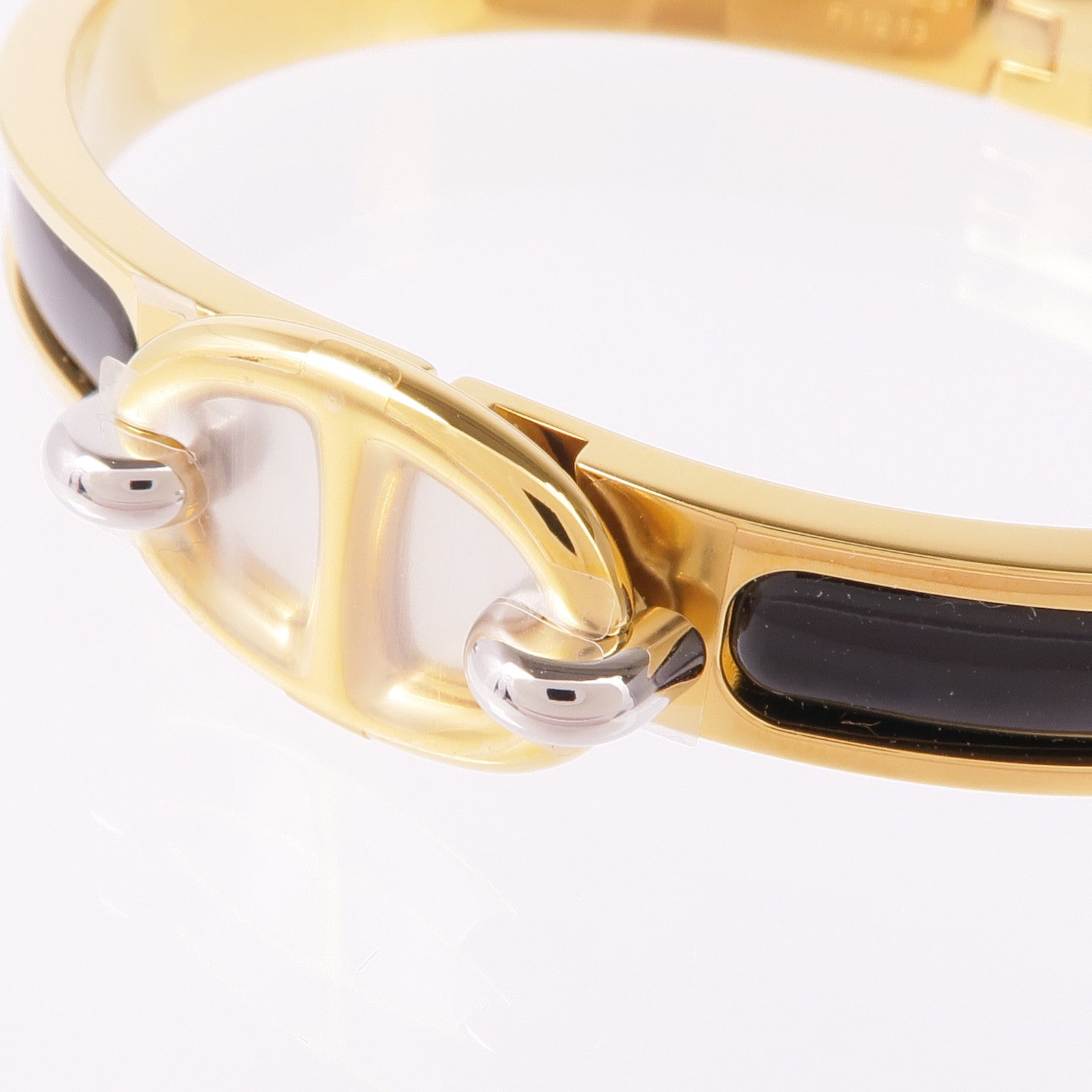 HERMES 金屬Mini Clic Chaine D'Ancre Bracelet手鐲Noir