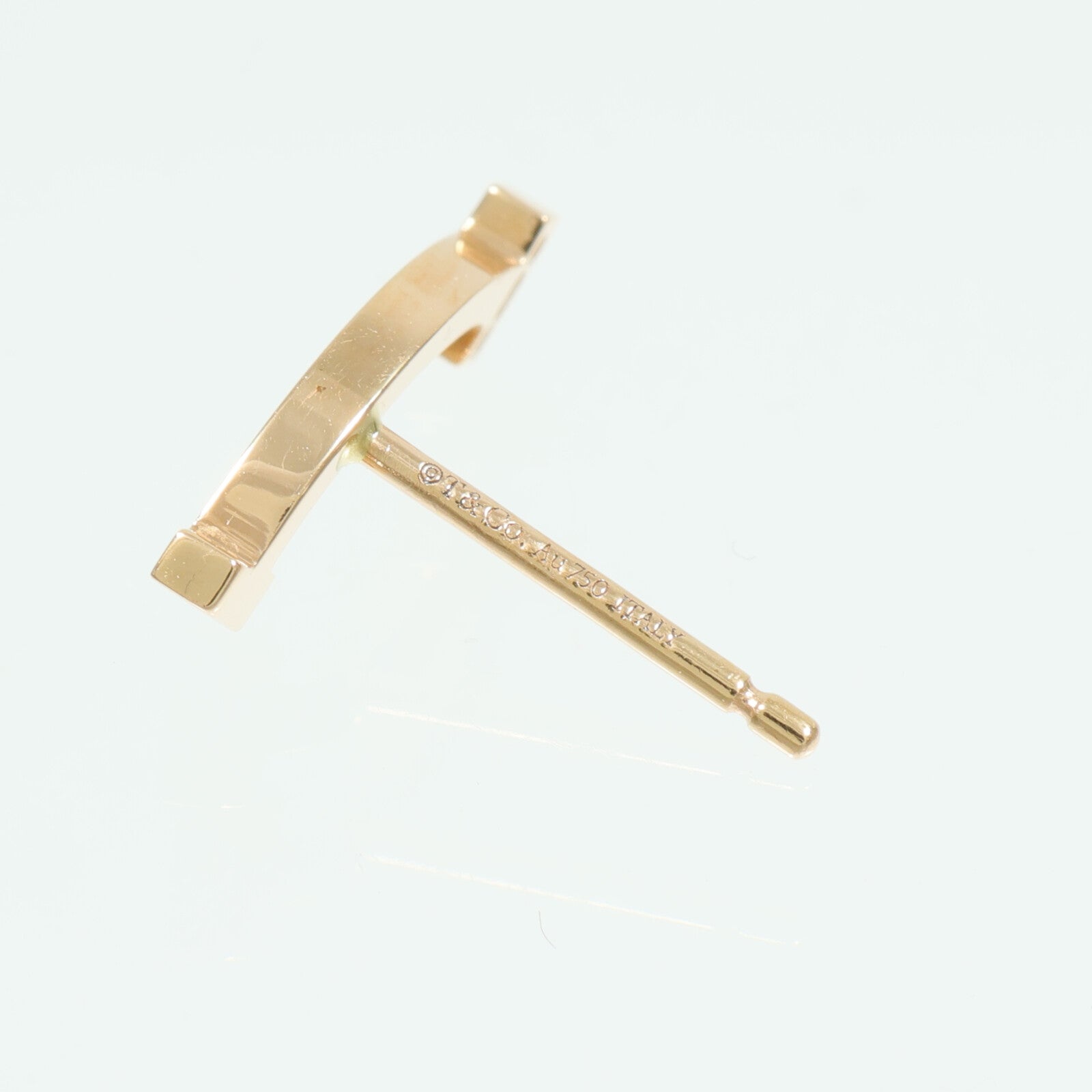 TIFFANY＆CO 18K黃金T Smile Mini Earrings耳環