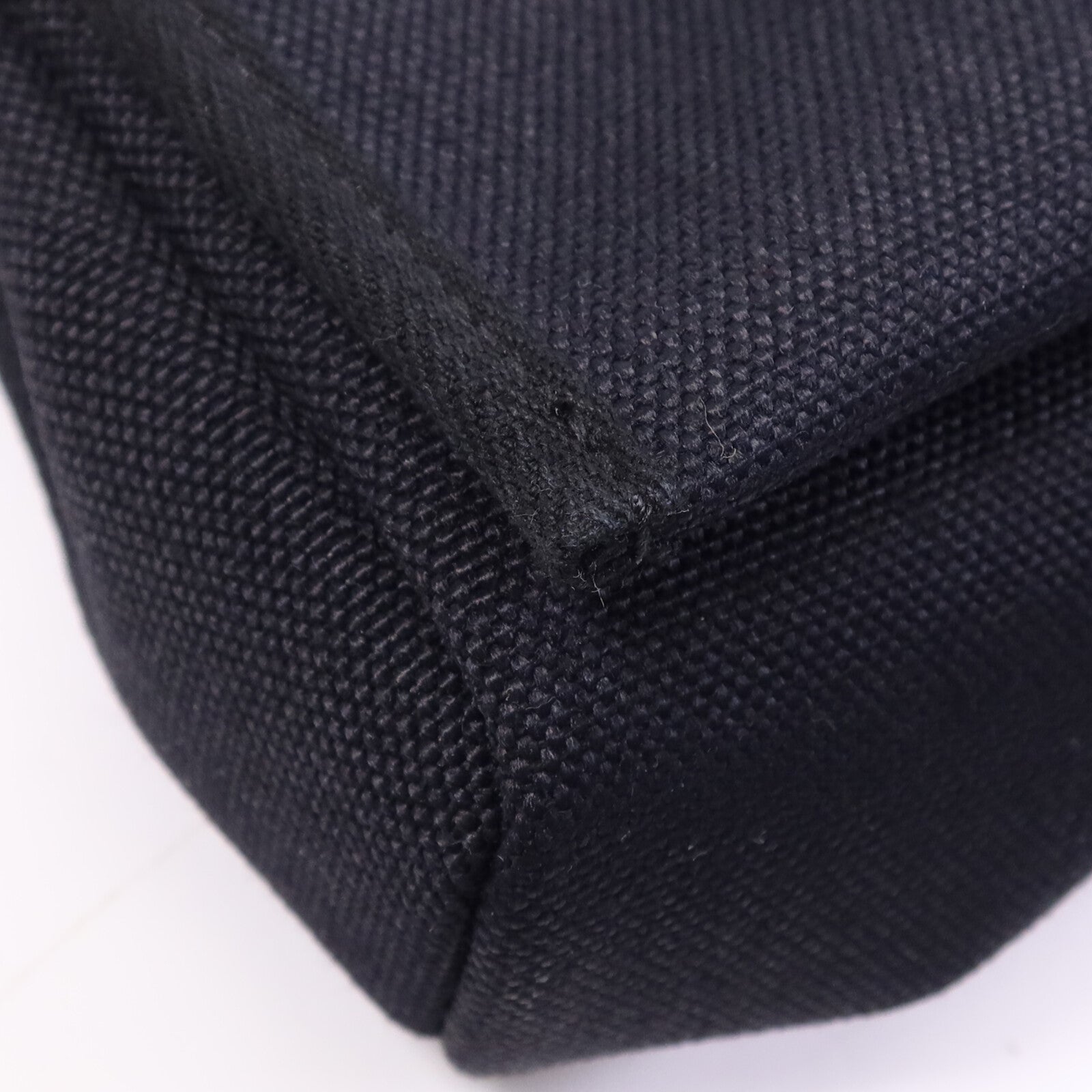 HERMES 帆布Mini Herbag銀扣肩背袋Noir