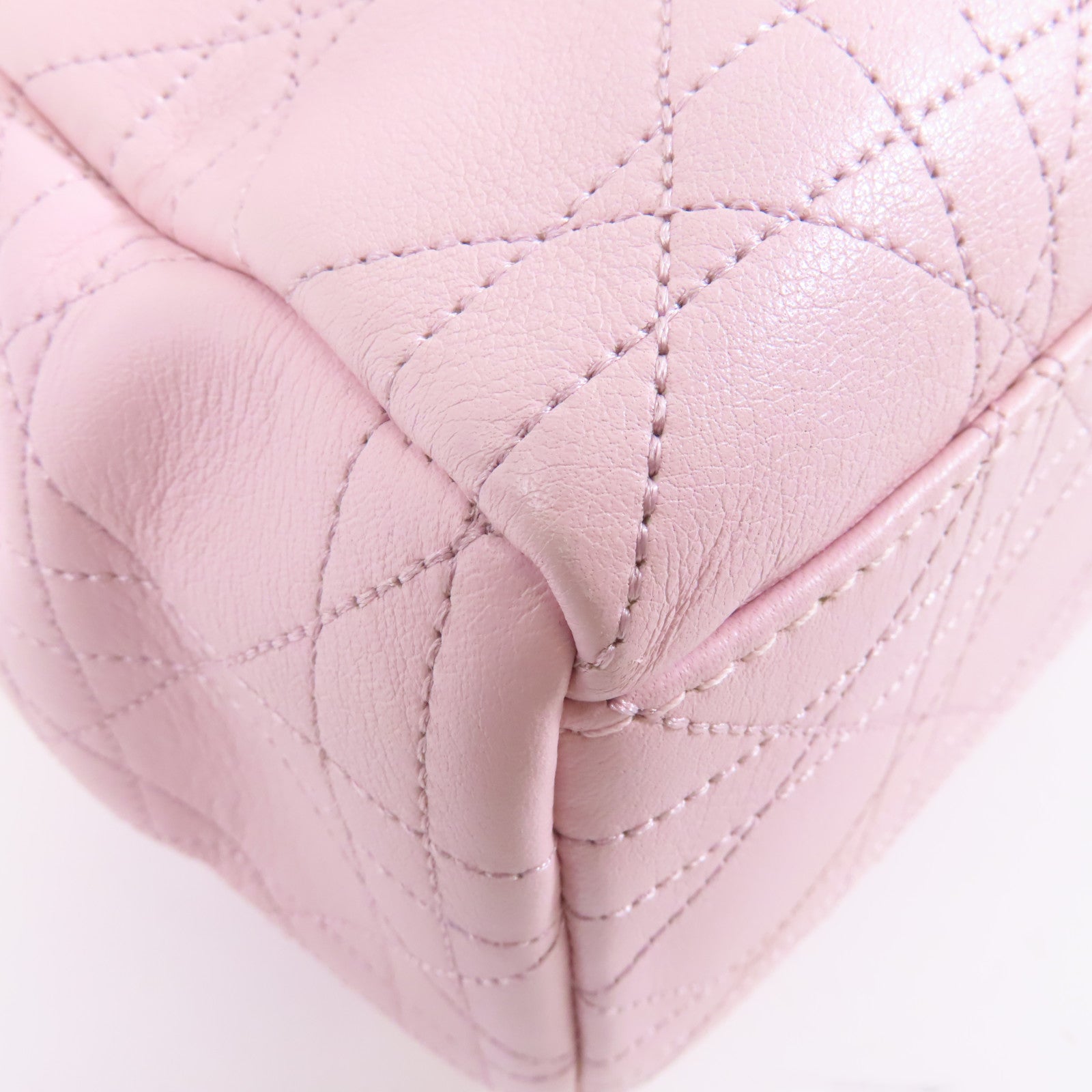 Dior 牛皮皮革Chain Shoulder Bag金扣鏈帶肩背袋粉紅色