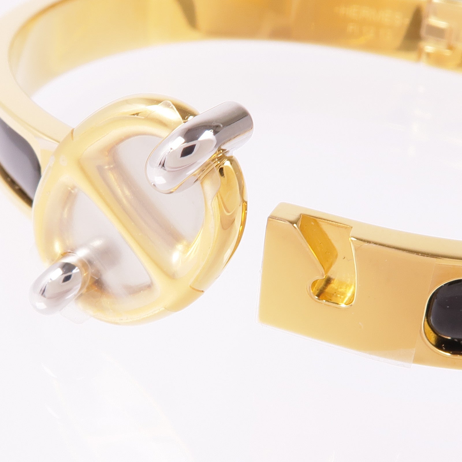HERMES 金屬Mini Clic Chaine D'Ancre Bracelet手鐲Noir