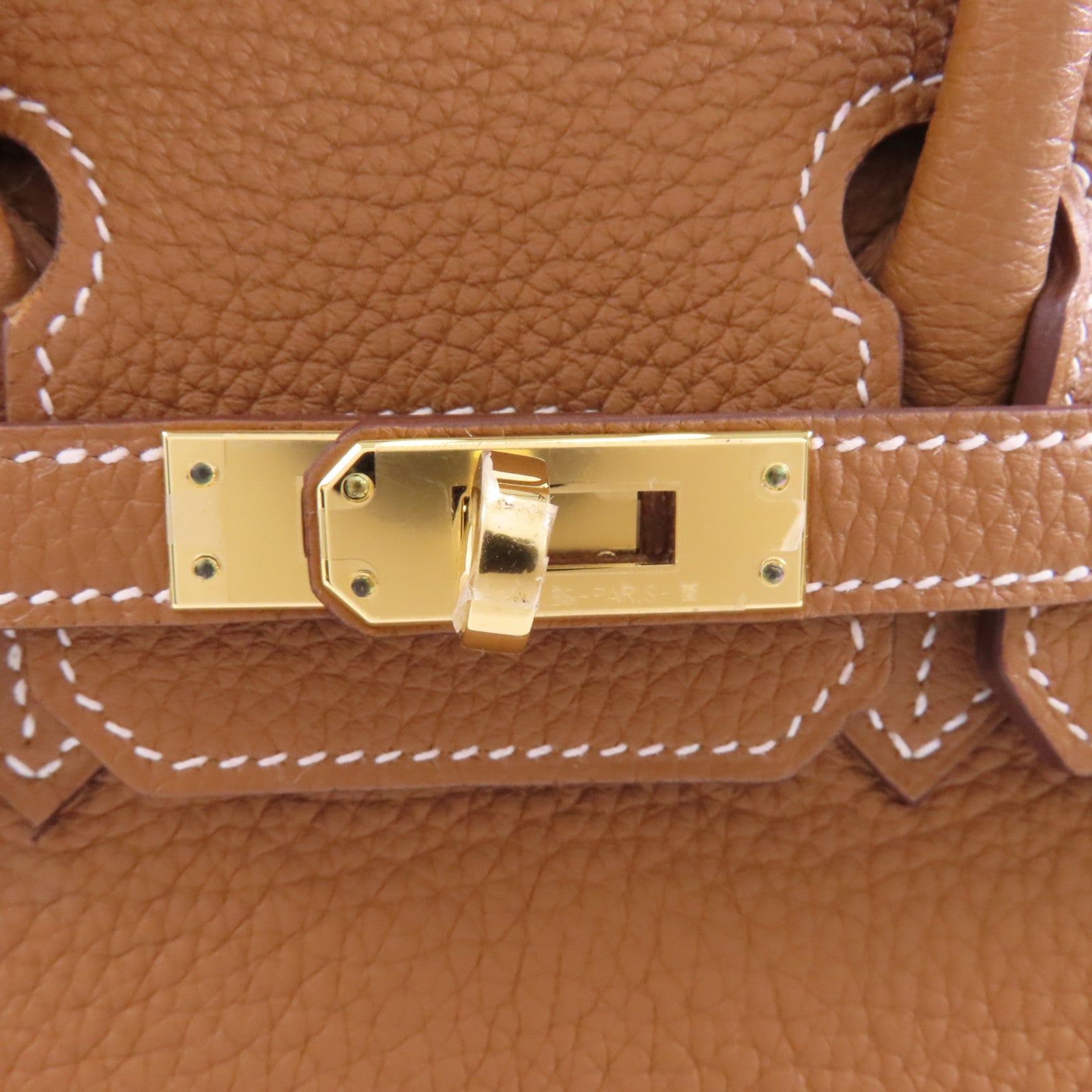 HERMES 【激減優惠】Togo皮革Birkin25金扣手挽袋Gold/棕色