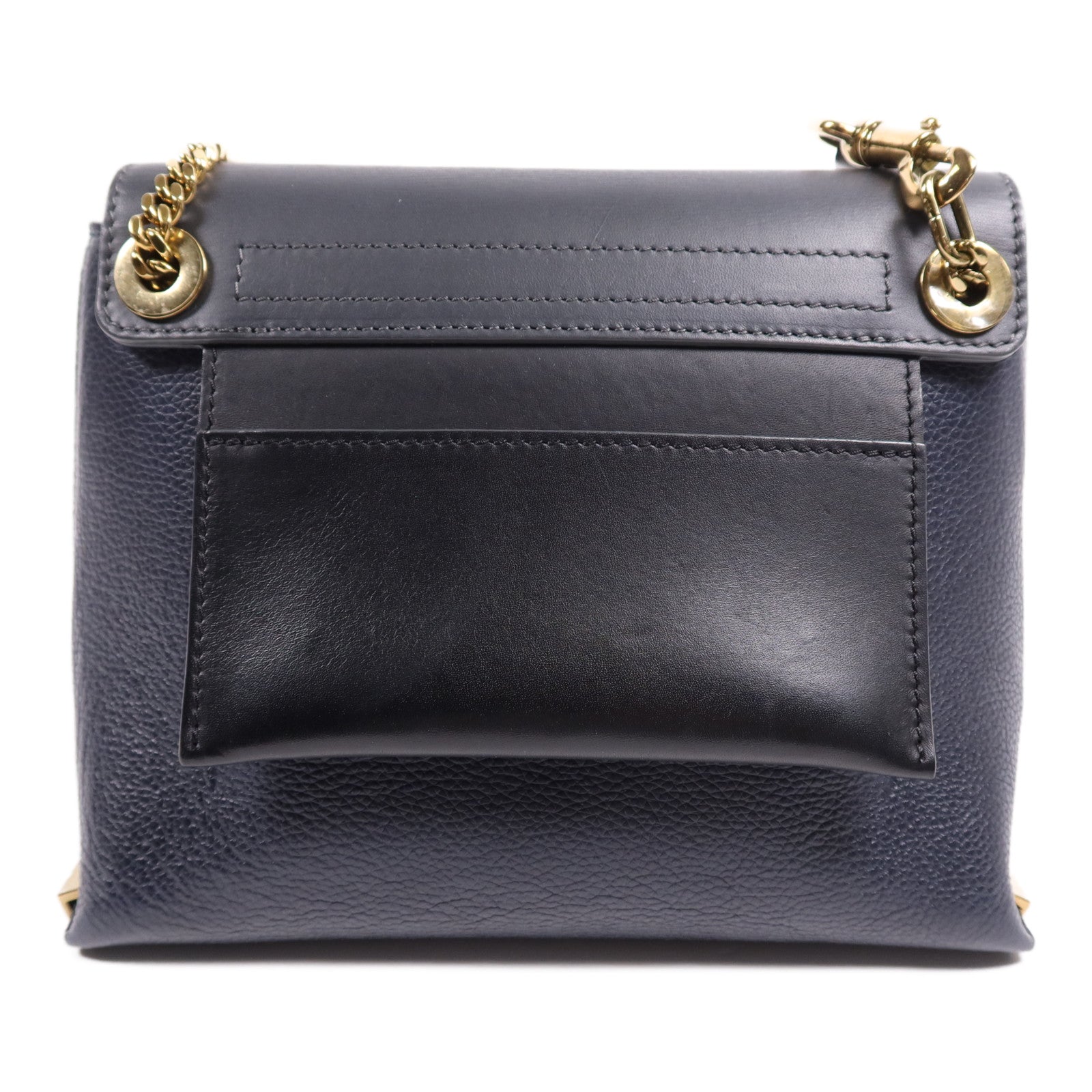 Chloe 牛皮皮革Clare金扣肩背袋