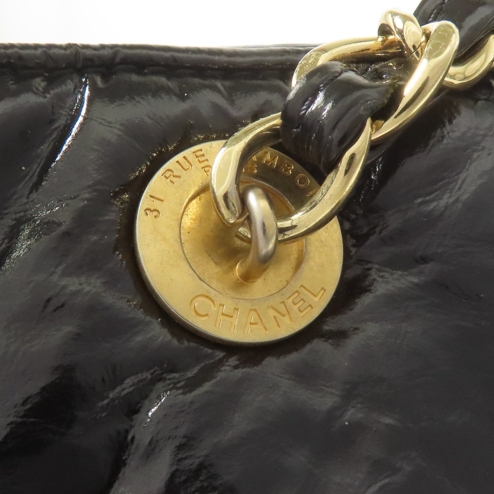 CHANEL 皮革Shoulder Bag鏈帶肩背袋