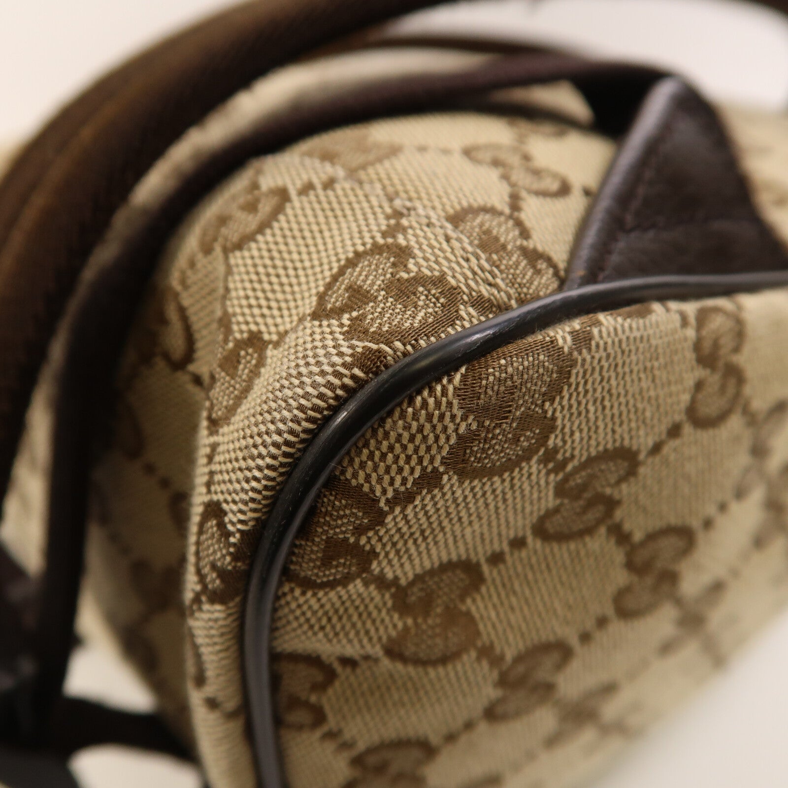 GUCCI 帆布Backpack銀扣背包