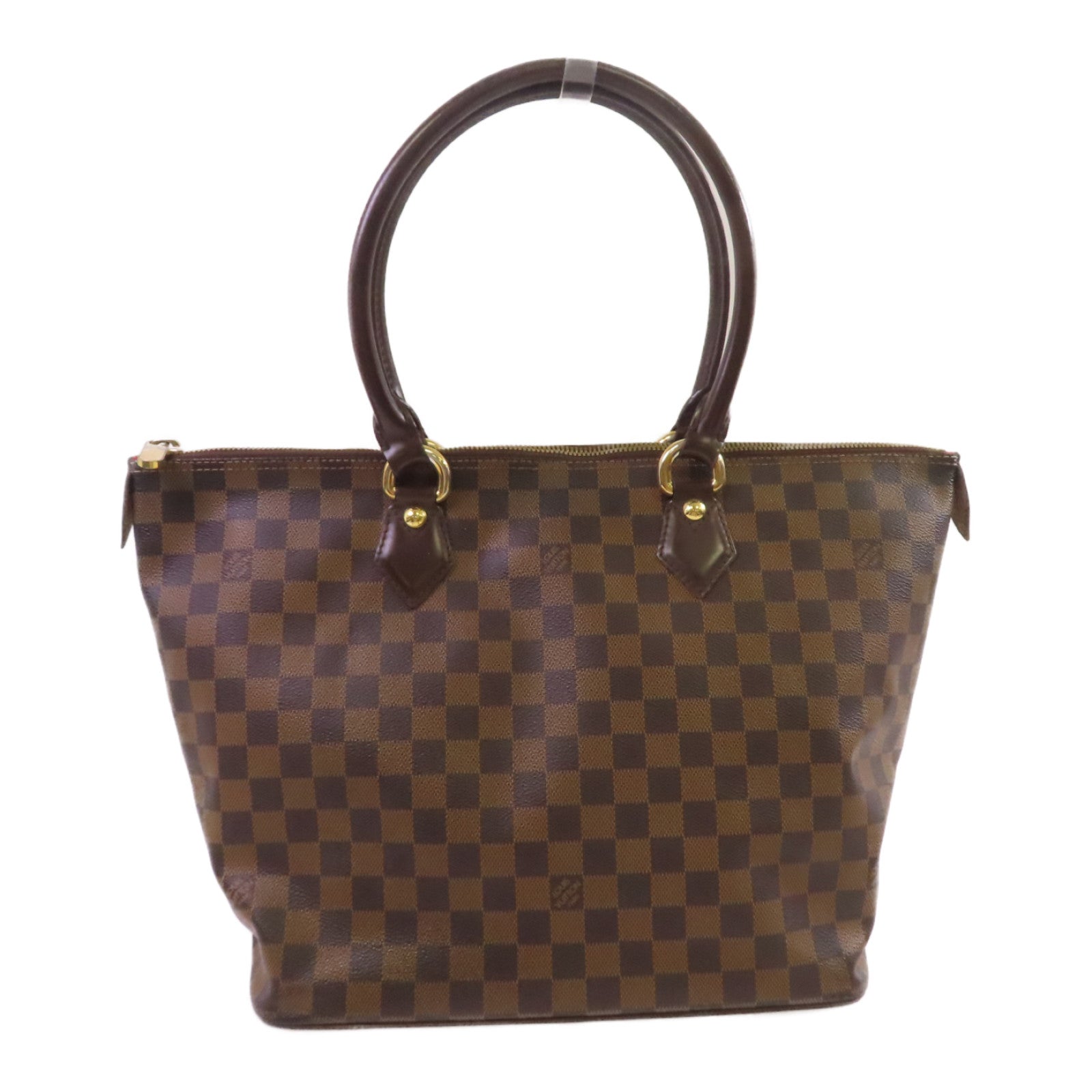 LOUIS VUITTON Damier Ebene Saleya MM Tote Bag金扣肩背袋啡色
