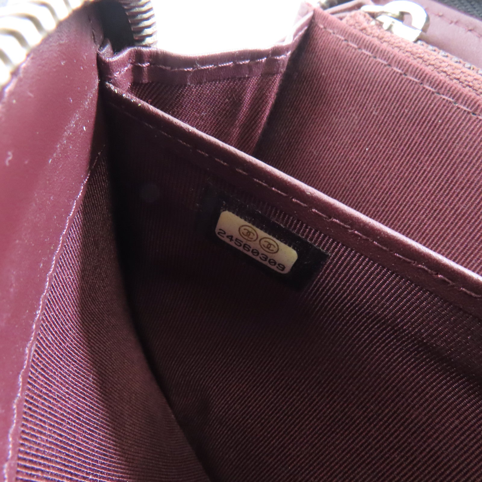 CHANEL 【激減優惠】菱格Caviar皮革Long Zipper銀扣長錢包黑色