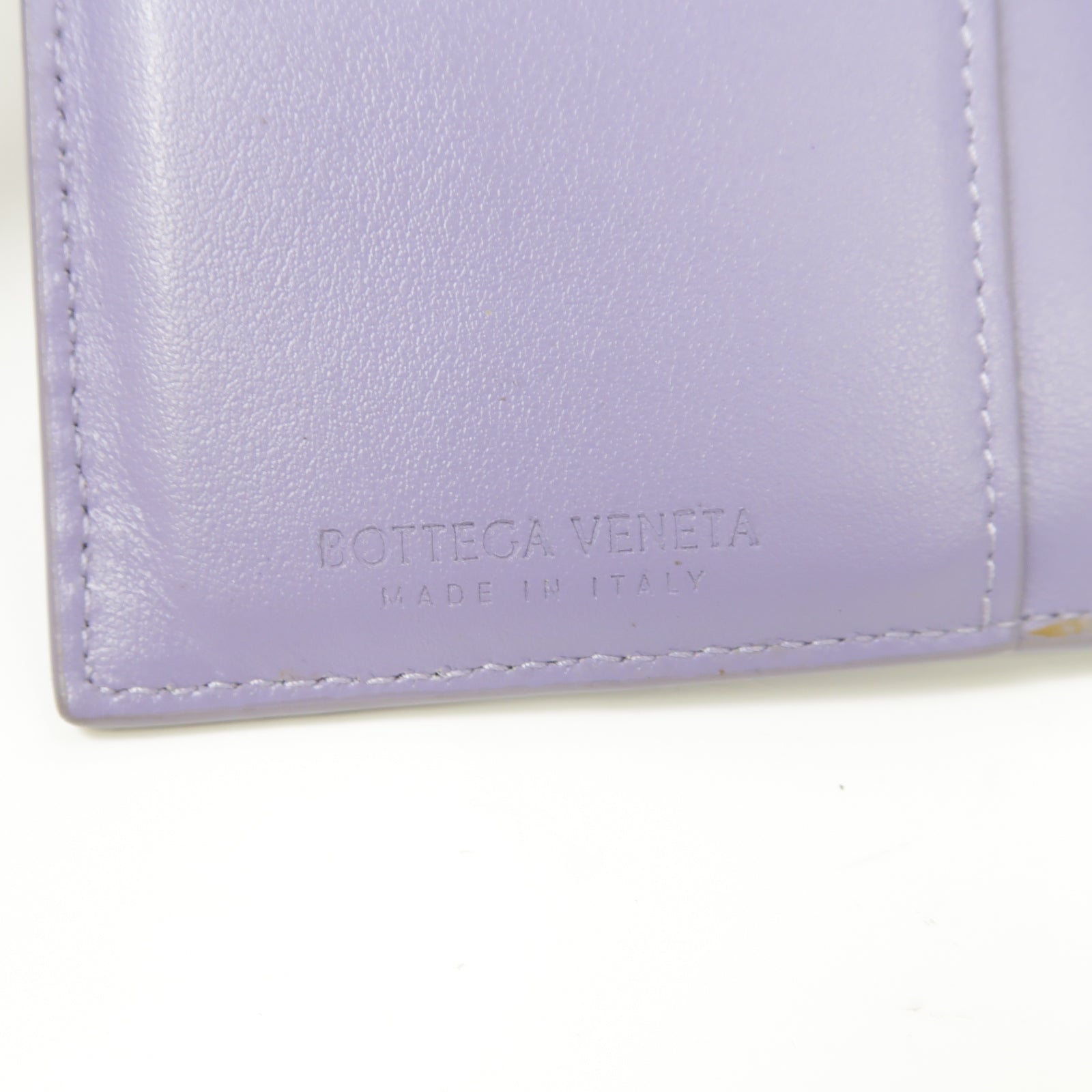 BOTTEGA VENETA 【激減優惠】皮革Wallet銀扣錢包紫色
