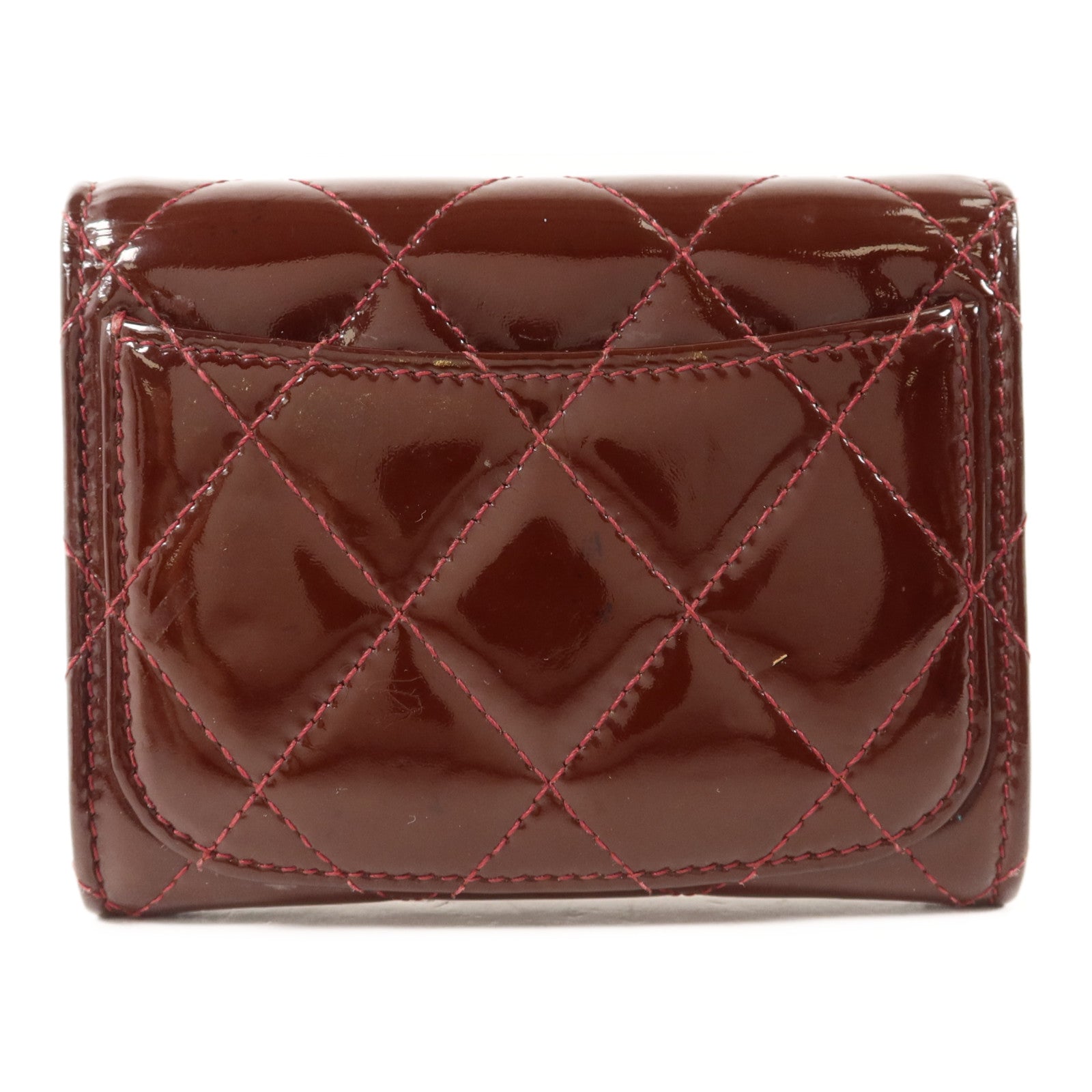 CHANEL 漆皮皮革Card Case銀扣卡片套