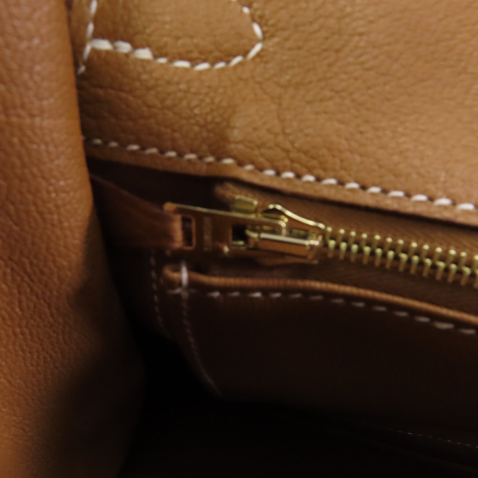 HERMES 【激減優惠】Togo皮革Birkin25金扣手挽袋Gold/棕色