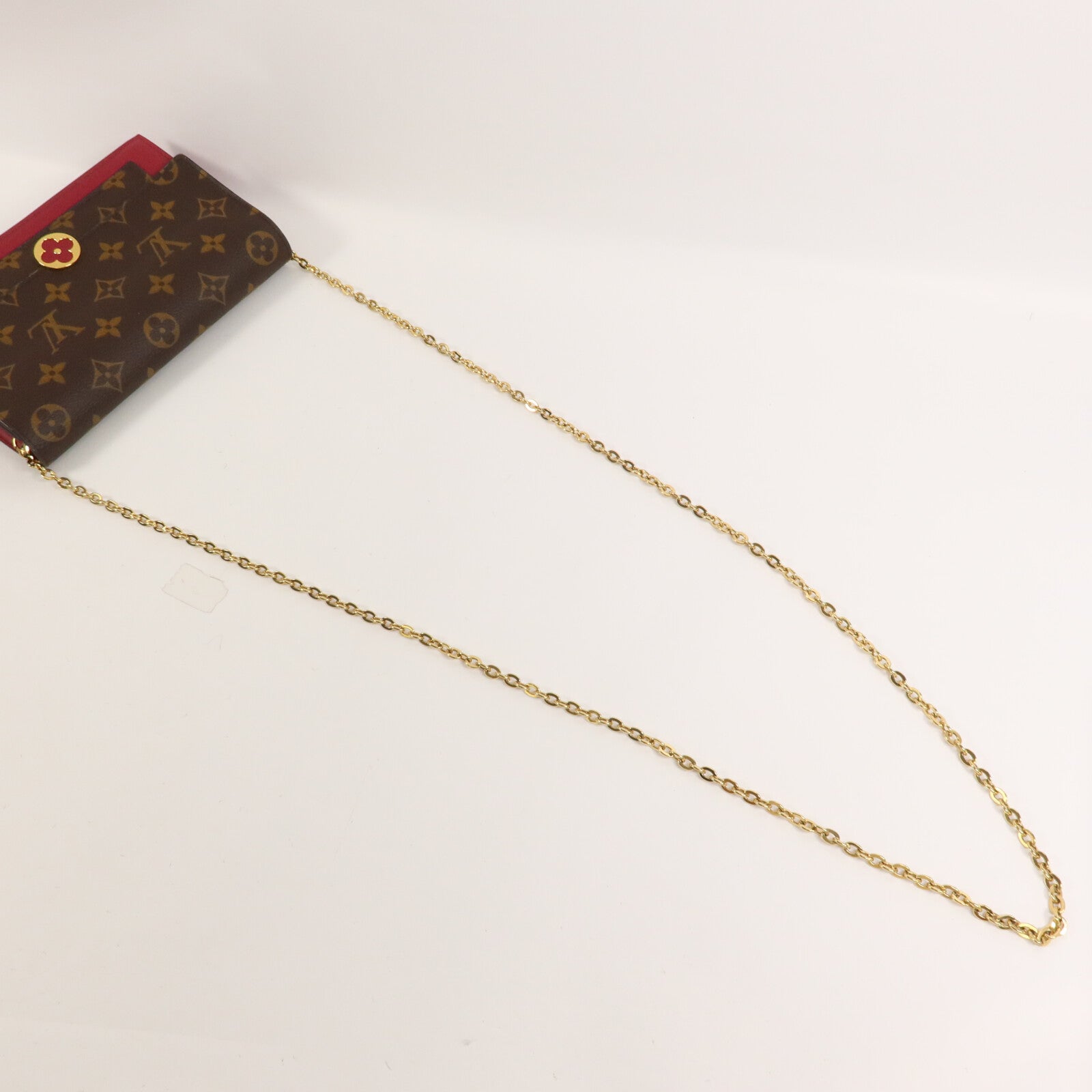 LOUIS VUITTON Monogram Portefeuille Flore鏈帶肩背袋