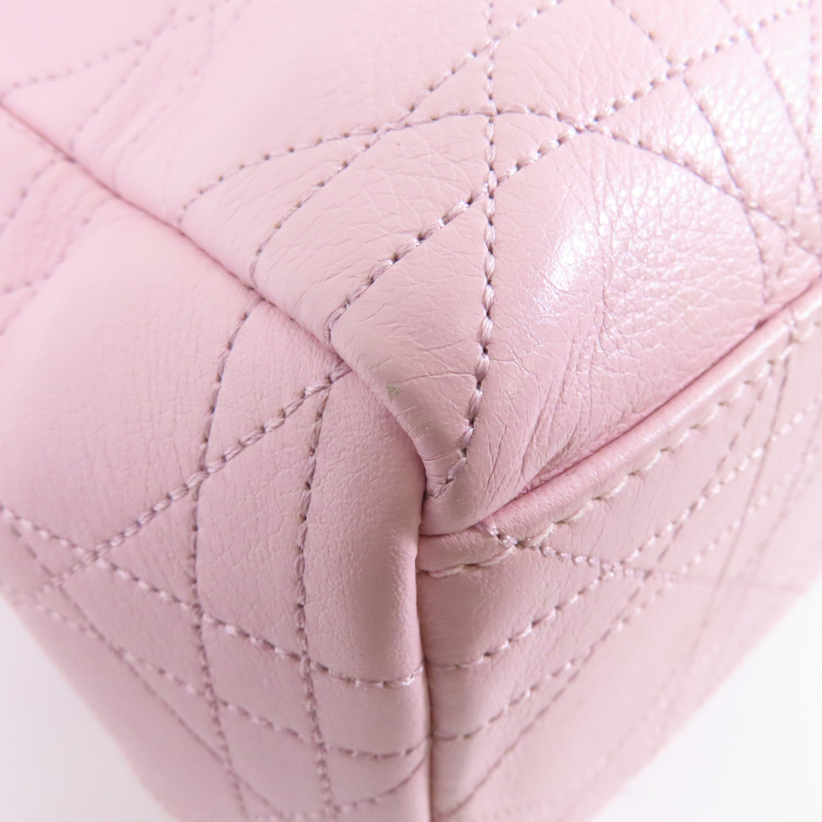 Dior 牛皮皮革Chain Shoulder Bag金扣鏈帶肩背袋粉紅色