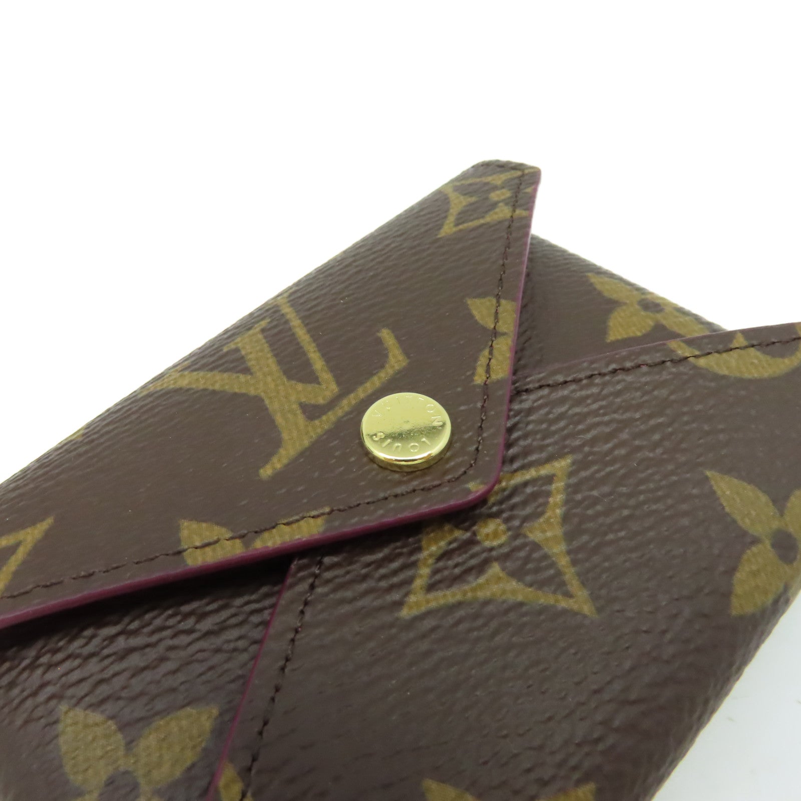 LOUIS VUITTON Monogram Kirigami Pochette金扣手拿包啡色/粉紅色