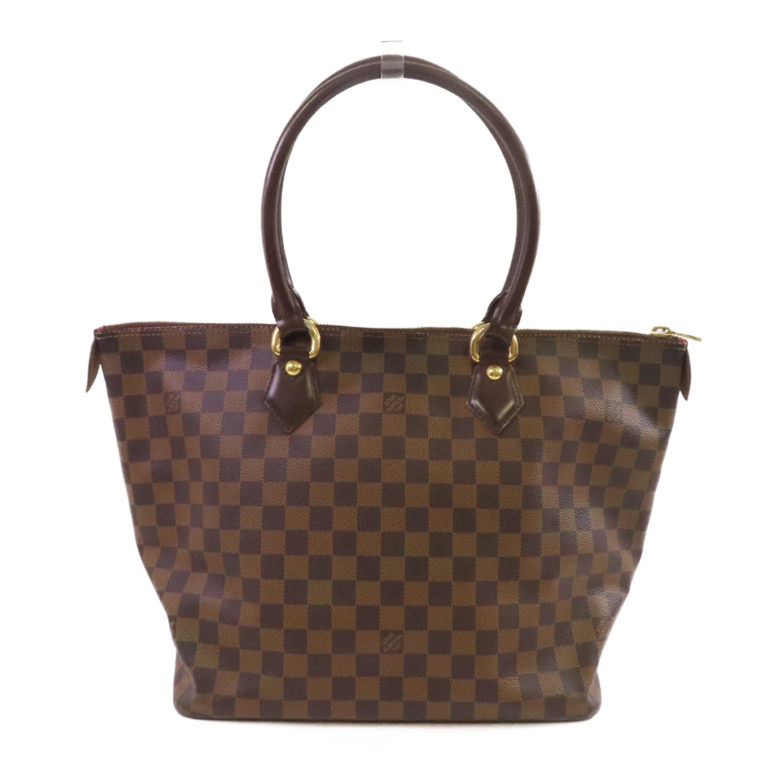 LOUIS VUITTON Damier Ebene Saleya MM Tote Bag金扣肩背袋啡色
