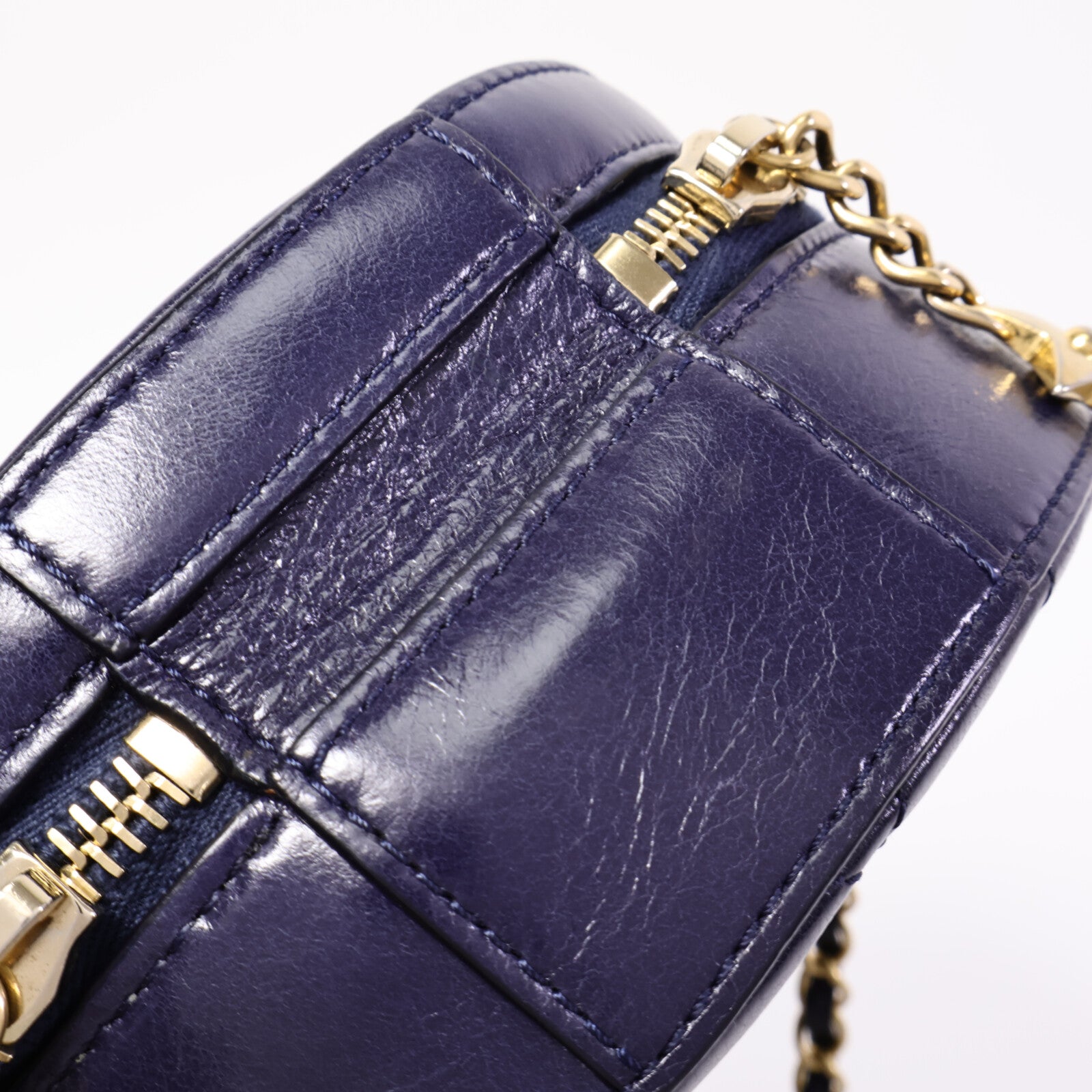CHANEL 牛皮皮革Round Clutch With Chain肩背袋