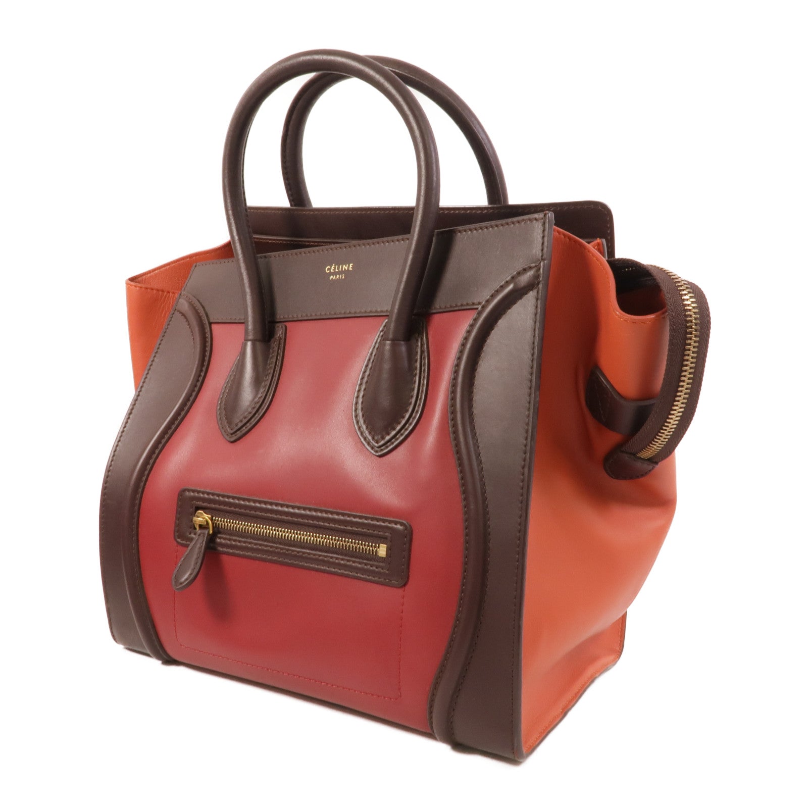 CELINE 牛皮皮革Mini Luggage手挽袋