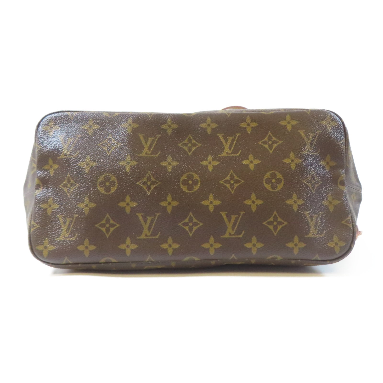 LOUIS VUITTON Monogram Neverfull MM金扣肩背袋啡色