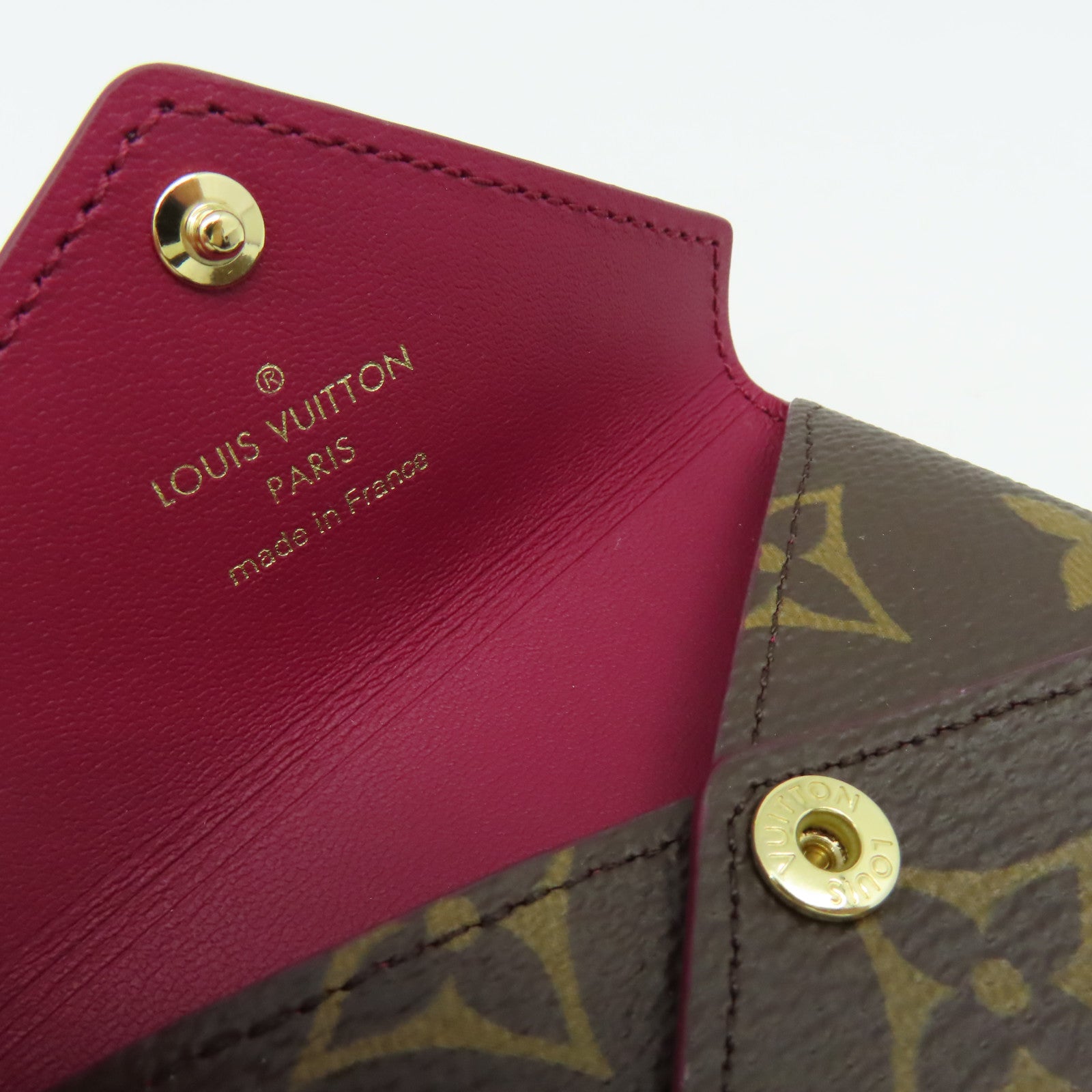 LOUIS VUITTON Monogram Kirigami Pochette金扣手拿包啡色/粉紅色