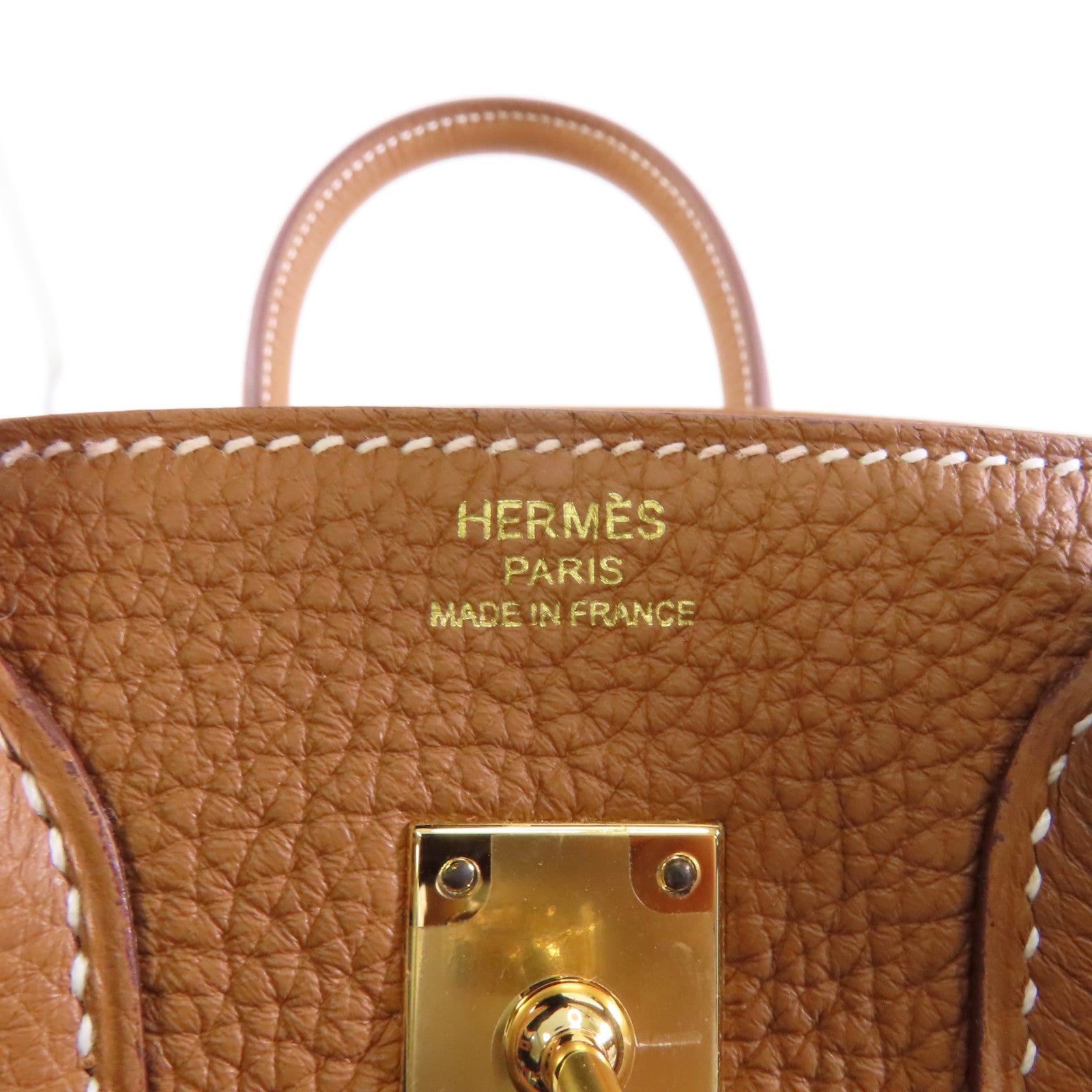 HERMES 【激減優惠】Togo皮革Birkin25金扣手挽袋Gold/棕色
