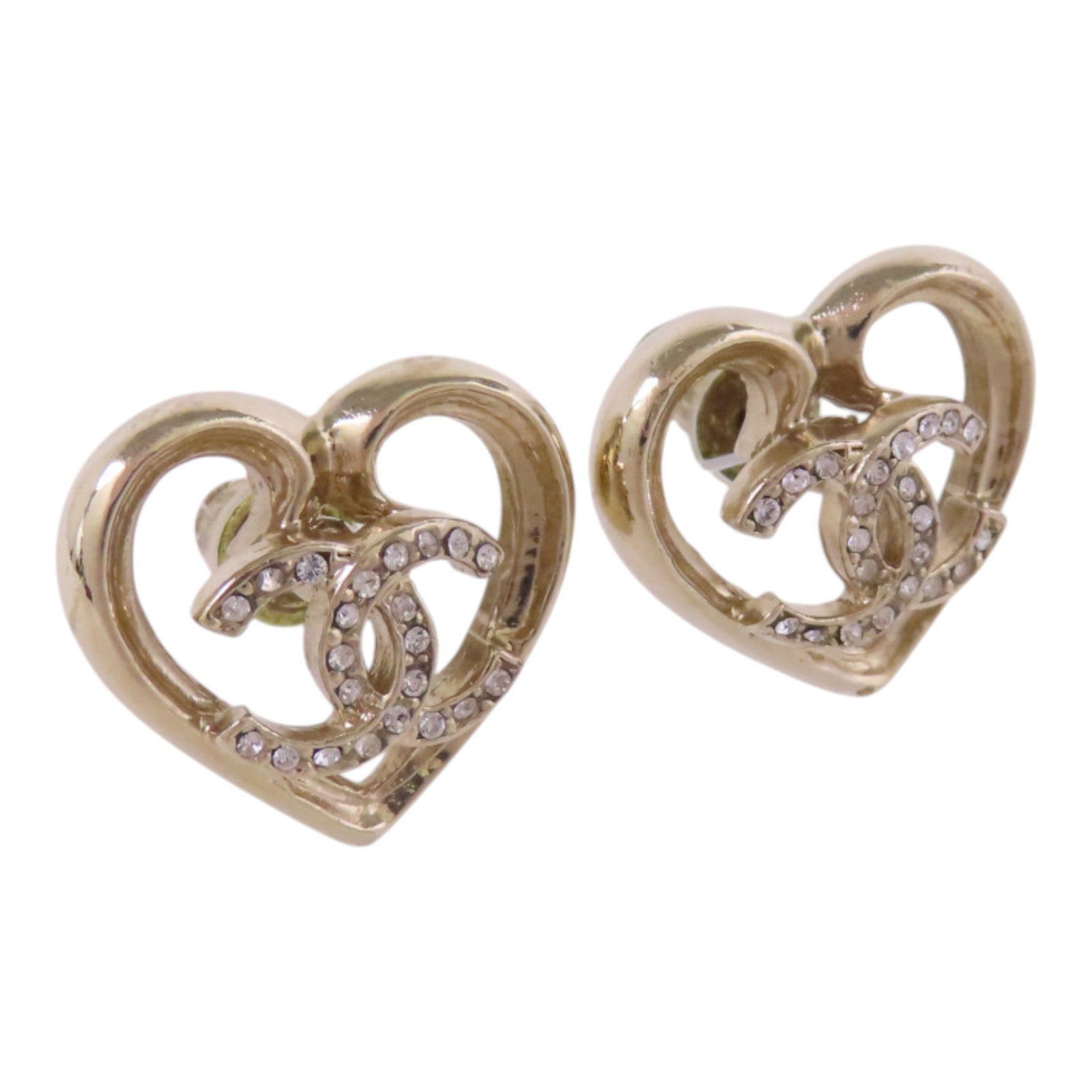 CHANEL 金屬/水鑽Earrings金扣耳環