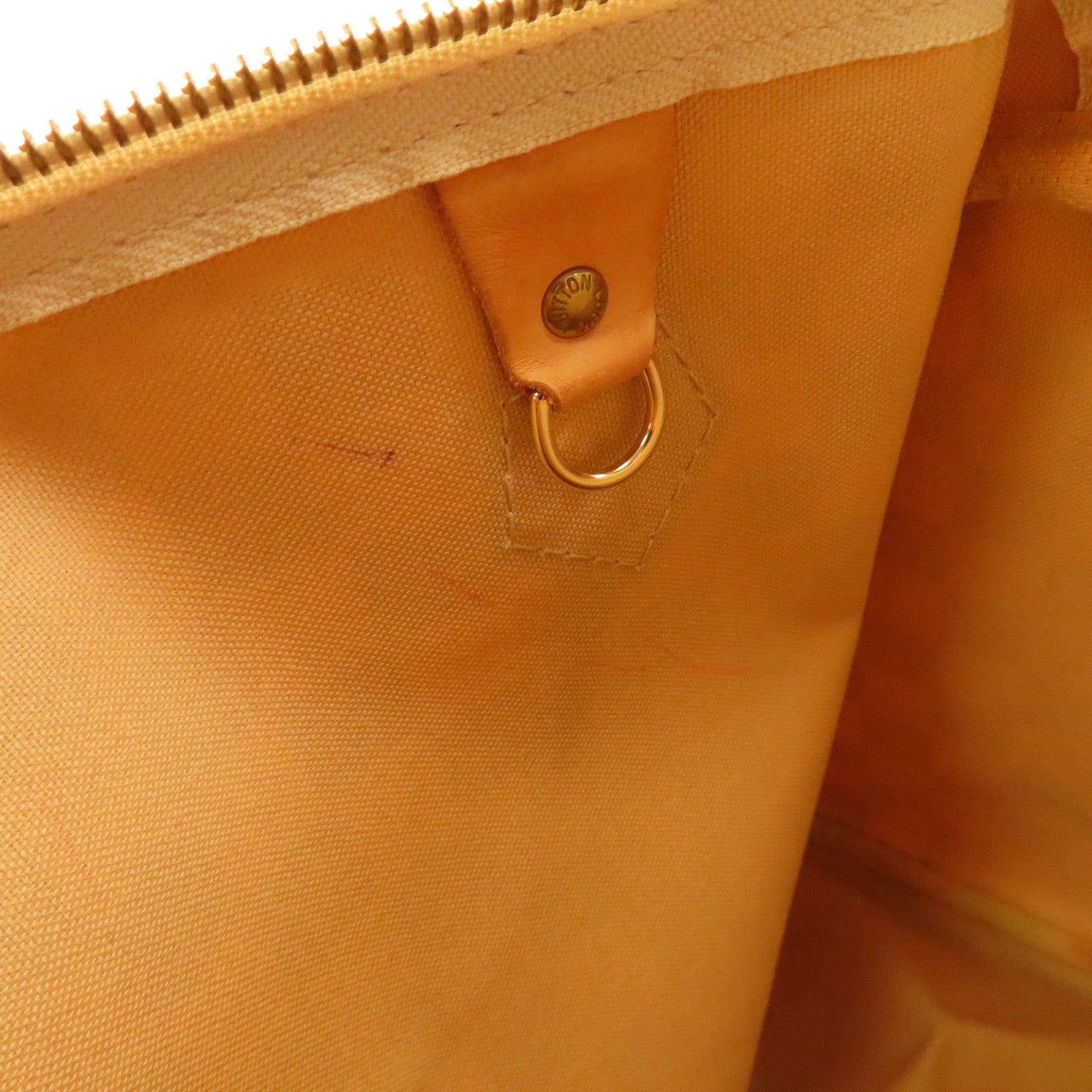 LOUIS VUITTON Damier Azur Speedy 30金扣手挽袋白色