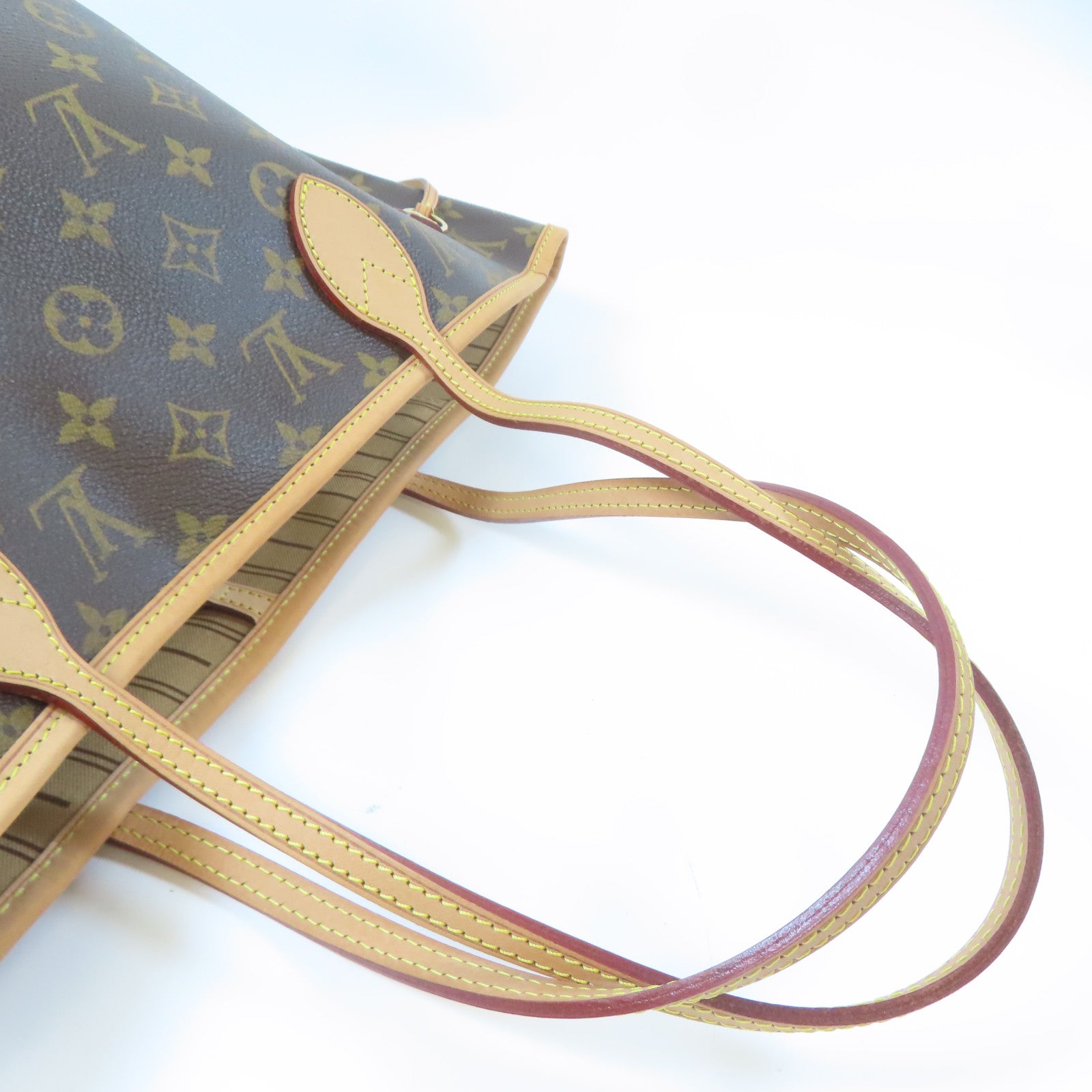 LOUIS VUITTON Monogram Neverfull MM金扣肩背袋啡色