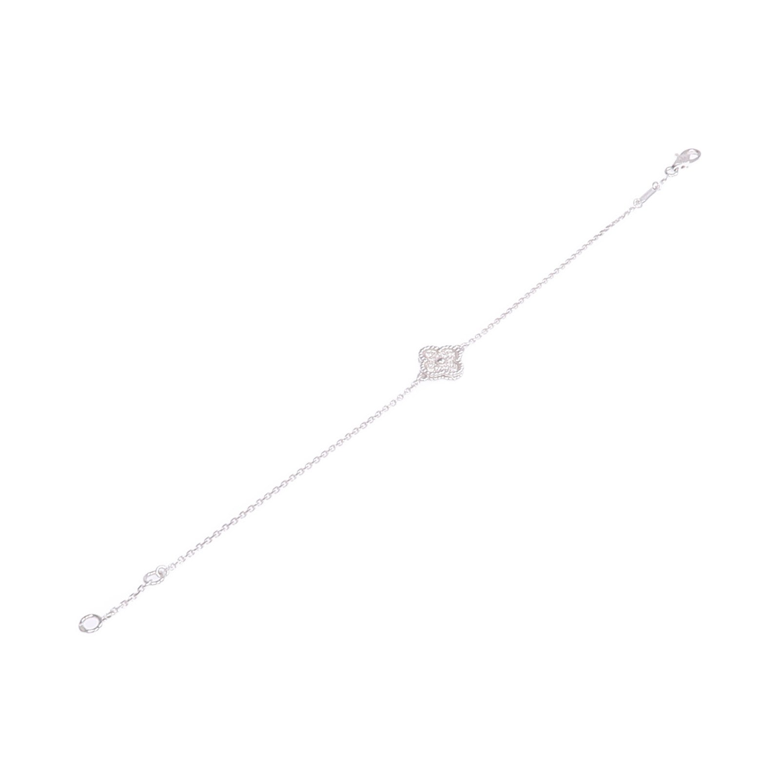 Van Cleef & Arpels 18K白金Sweet Alhambra Diamond Bracelet鑽石手鏈