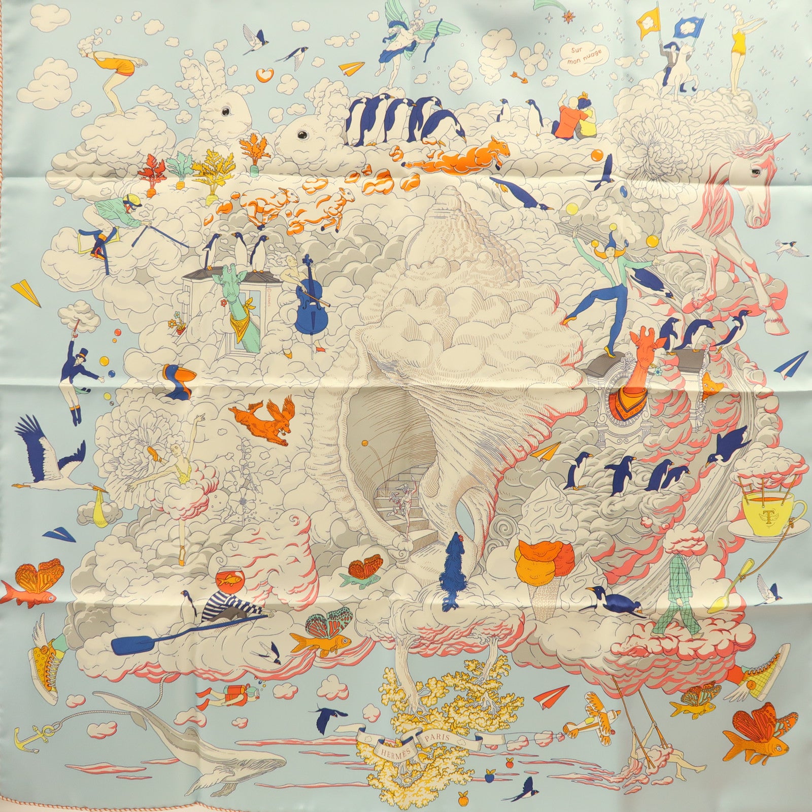 HERMES 絲質Scarf 90x90絲巾
