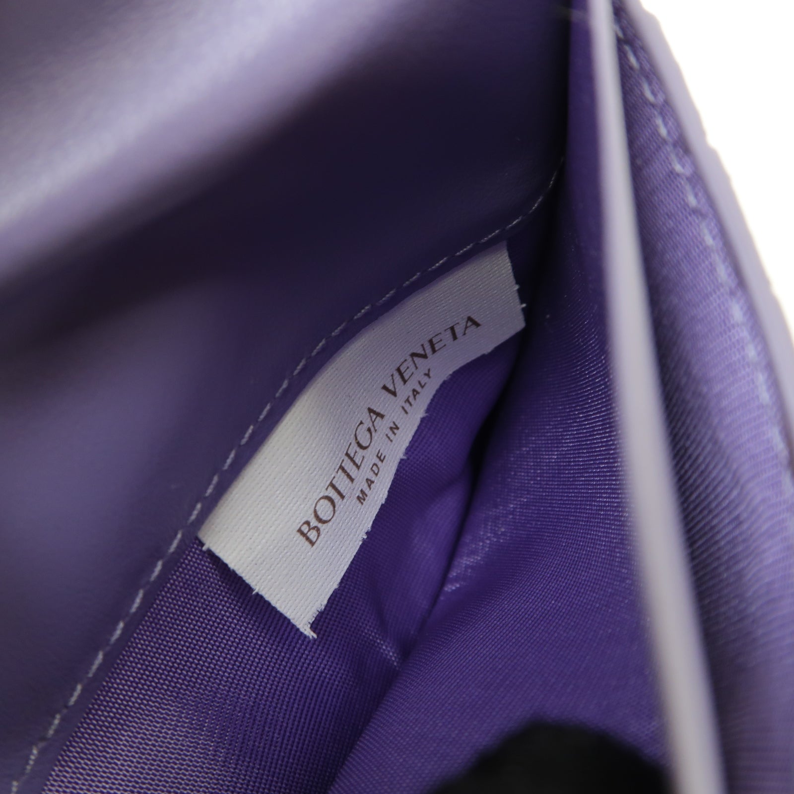 BOTTEGA VENETA 【激減優惠】皮革Wallet銀扣錢包紫色