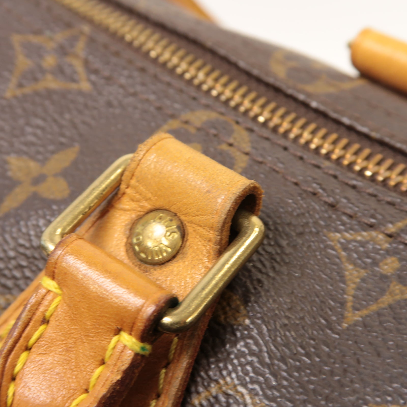 LOUIS VUITTON Monogram Speedy 25金扣手挽袋棕色
