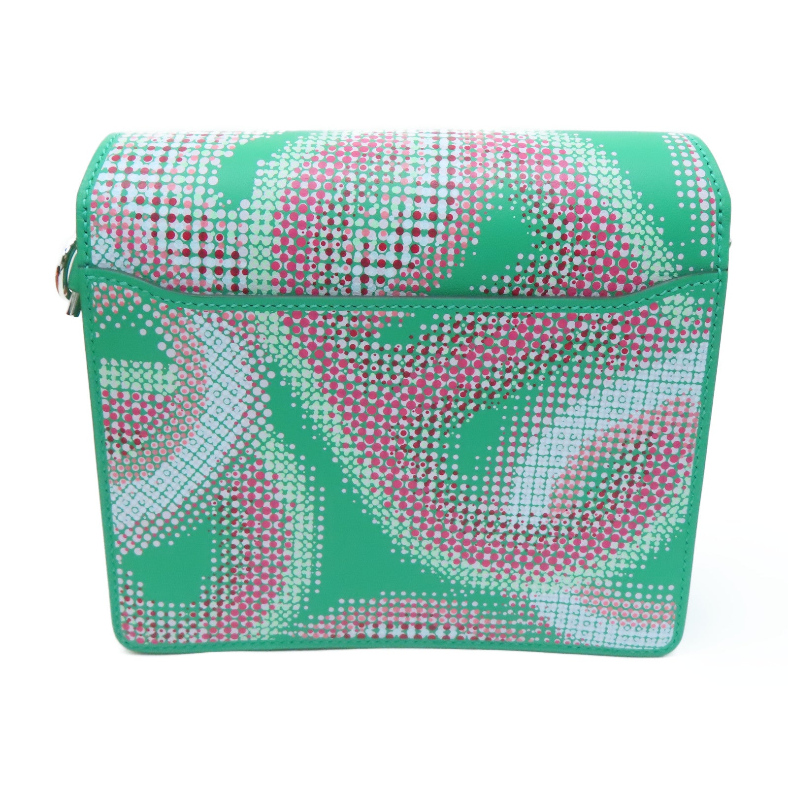 HERMES [Sharp Discount] Swift Leather Mini Roulis Circuit Shoulder Silver Buckle Shoulder Bag Green