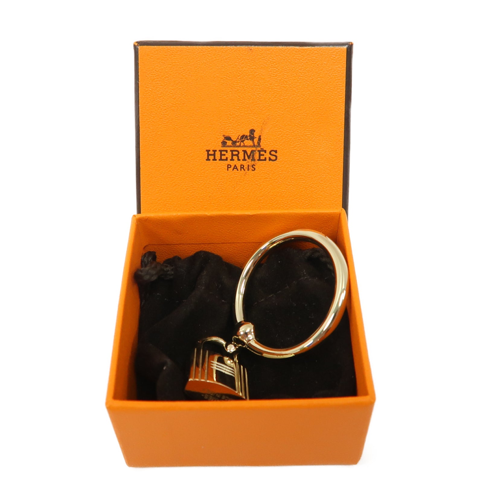 HERMES 【激減優惠】金屬Scarf Ring絲巾扣金色