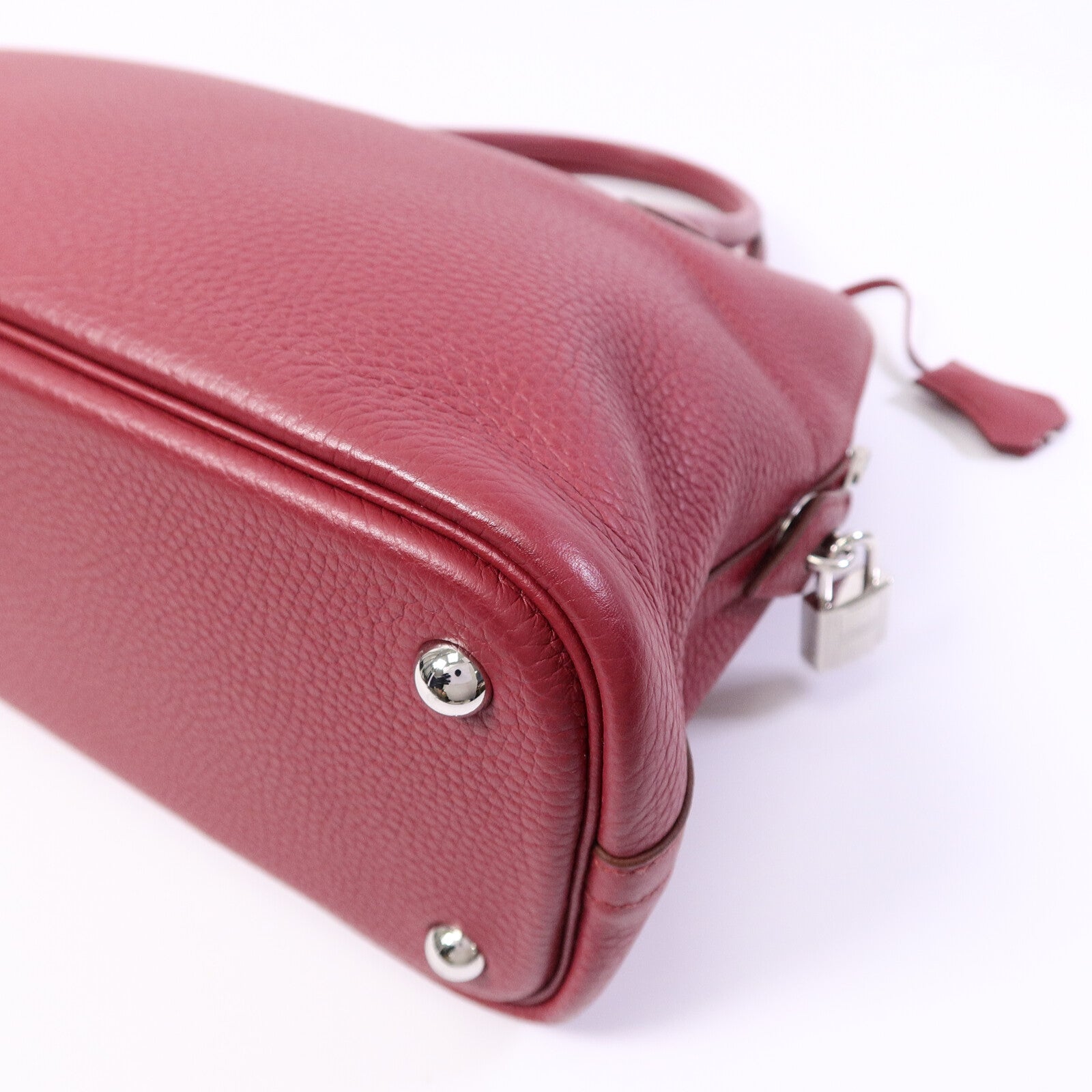 HERMES Clemence皮革Bolide 31手挽袋Rubis